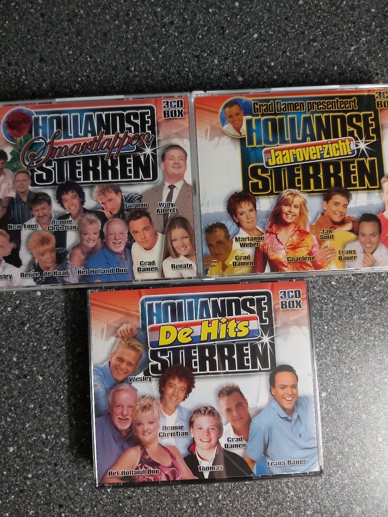 SETJE VAN 3 X (3CD) HOLLANDSE STERREN, Ophalen of Verzenden, Gebruikt, Levenslied of Smartlap