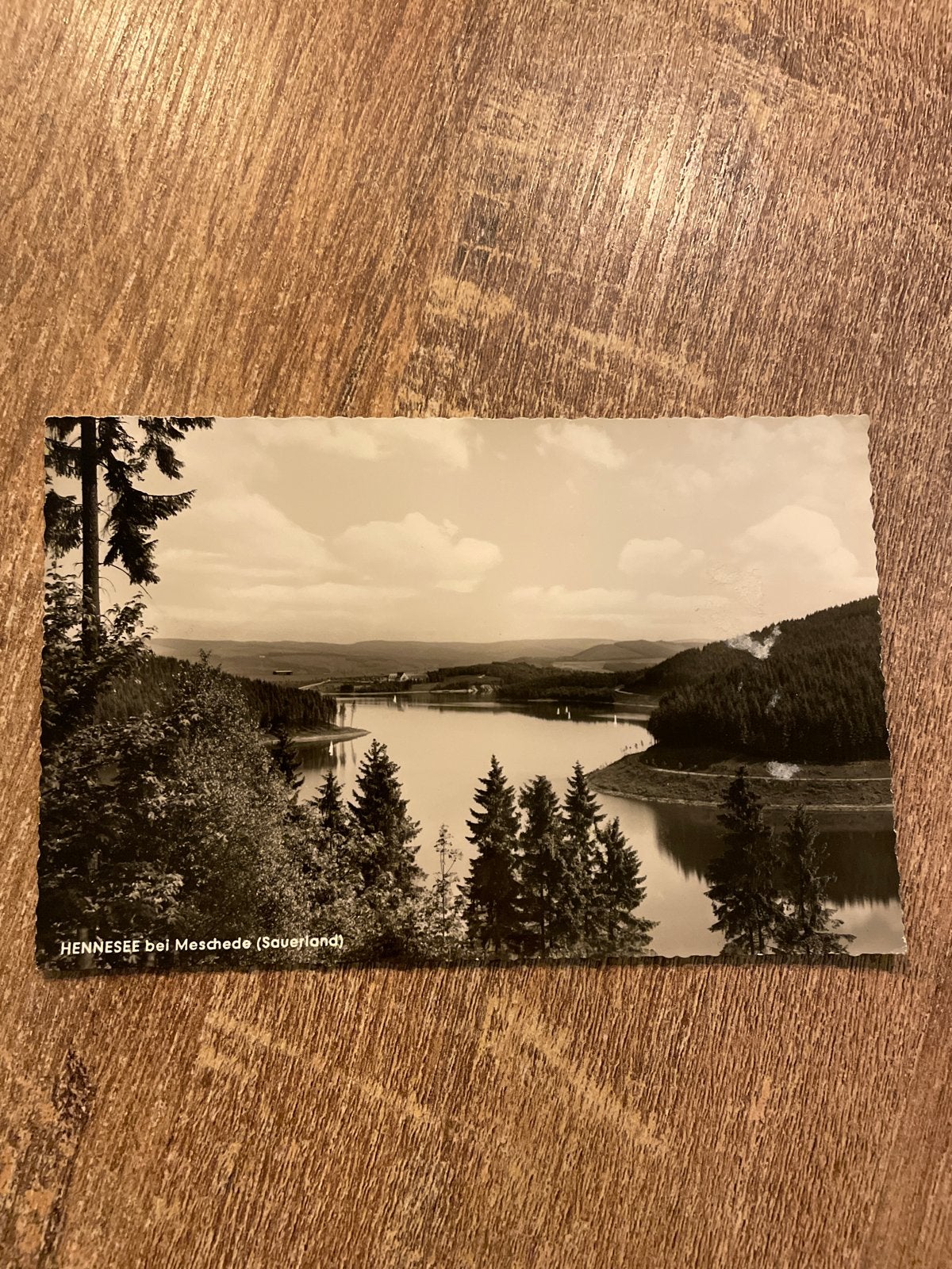 Oude Ansichtkaart Hennesee Meschede (Sauerland) 1961, Ophalen of Verzenden, 1960 tot 1980, Gelopen, Duitsland