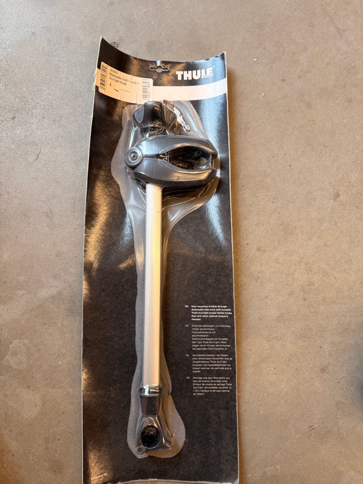 Thule BikeHolder 3 G3 + Lock + AcuTight Knob, Ophalen of Verzenden, Nieuw