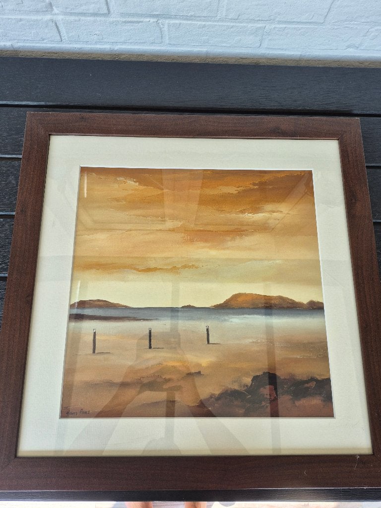 Ingelijste Quiet Sands I van Hans Paus, Ophalen