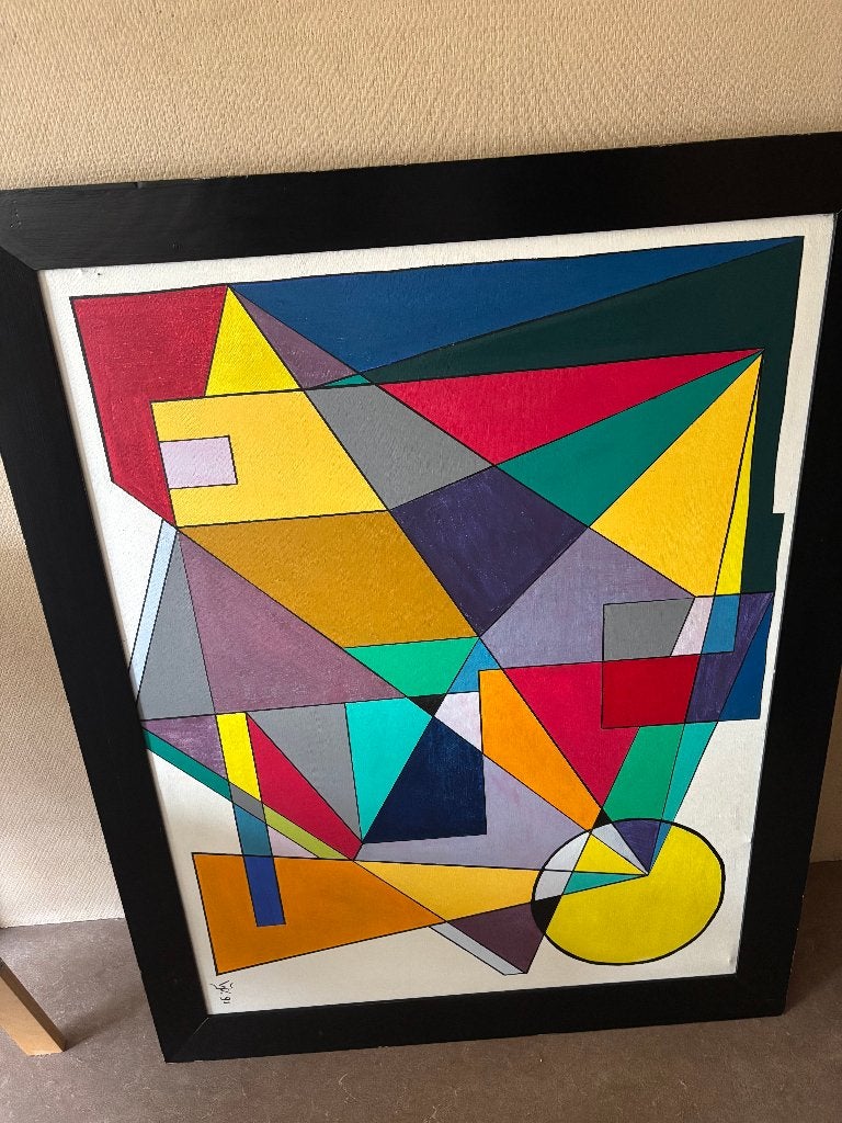 schilderij, Ophalen, Abstract, Gesigneerd, Overige onderwerpen