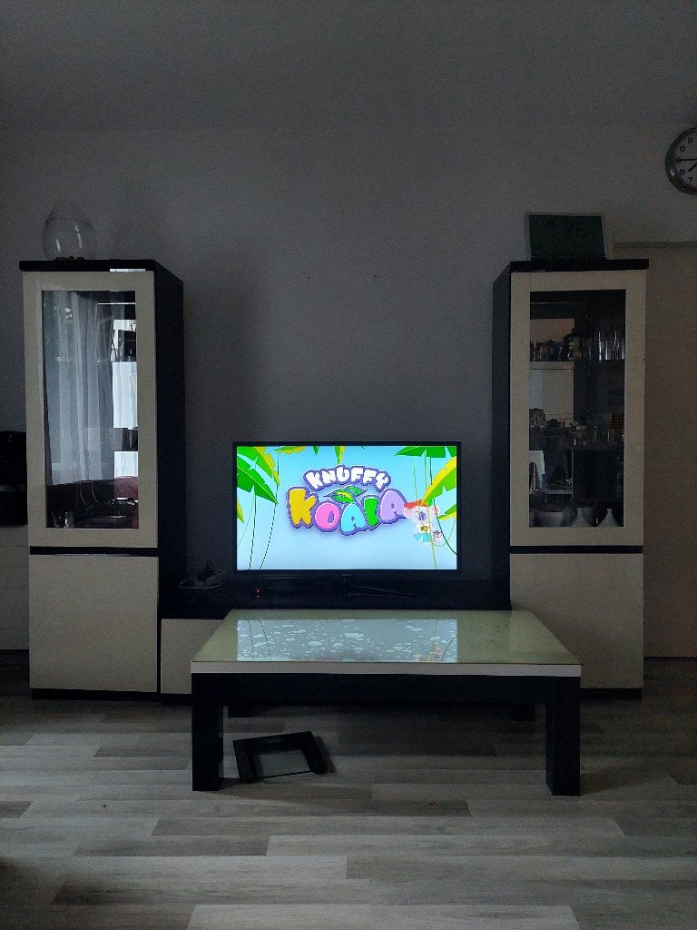 Woonkamer tv kast, Ophalen, 50 tot 100 cm, Zo goed als nieuw, Zwart wit hoogglans