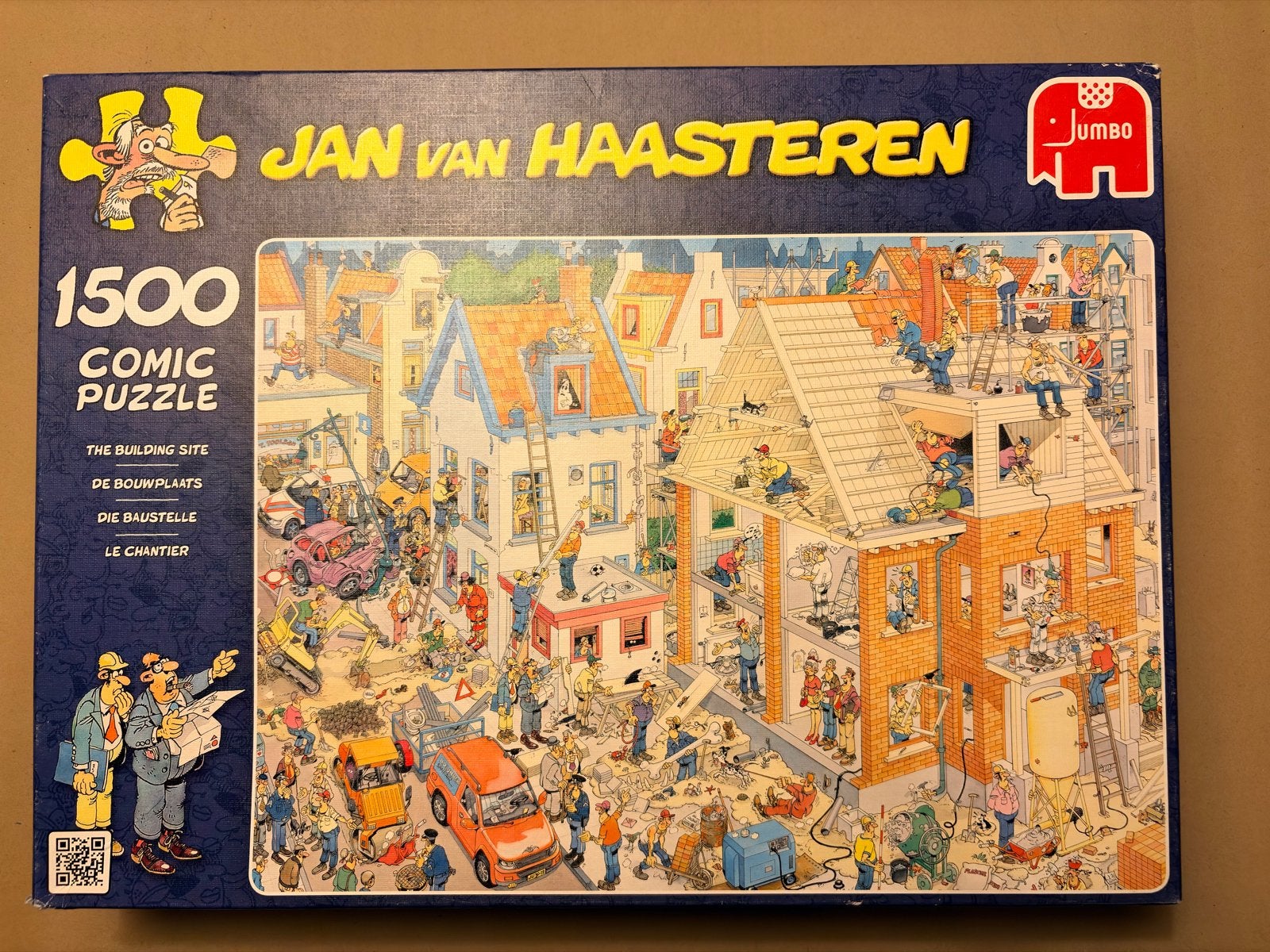 Jan van Haasteren 1500 De Bouwplaats 17451 - Mist 1 stukje, Ophalen of Verzenden, 500 t/m 1500 stukjes, Gebruikt, Legpuzzel