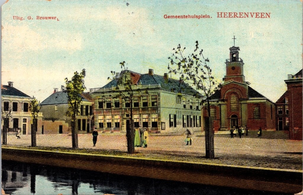 Heerenveen - 12 oude ansichtkaarten, Verzamelen, Verzenden, 1960 tot 1980, Gelopen, Friesland