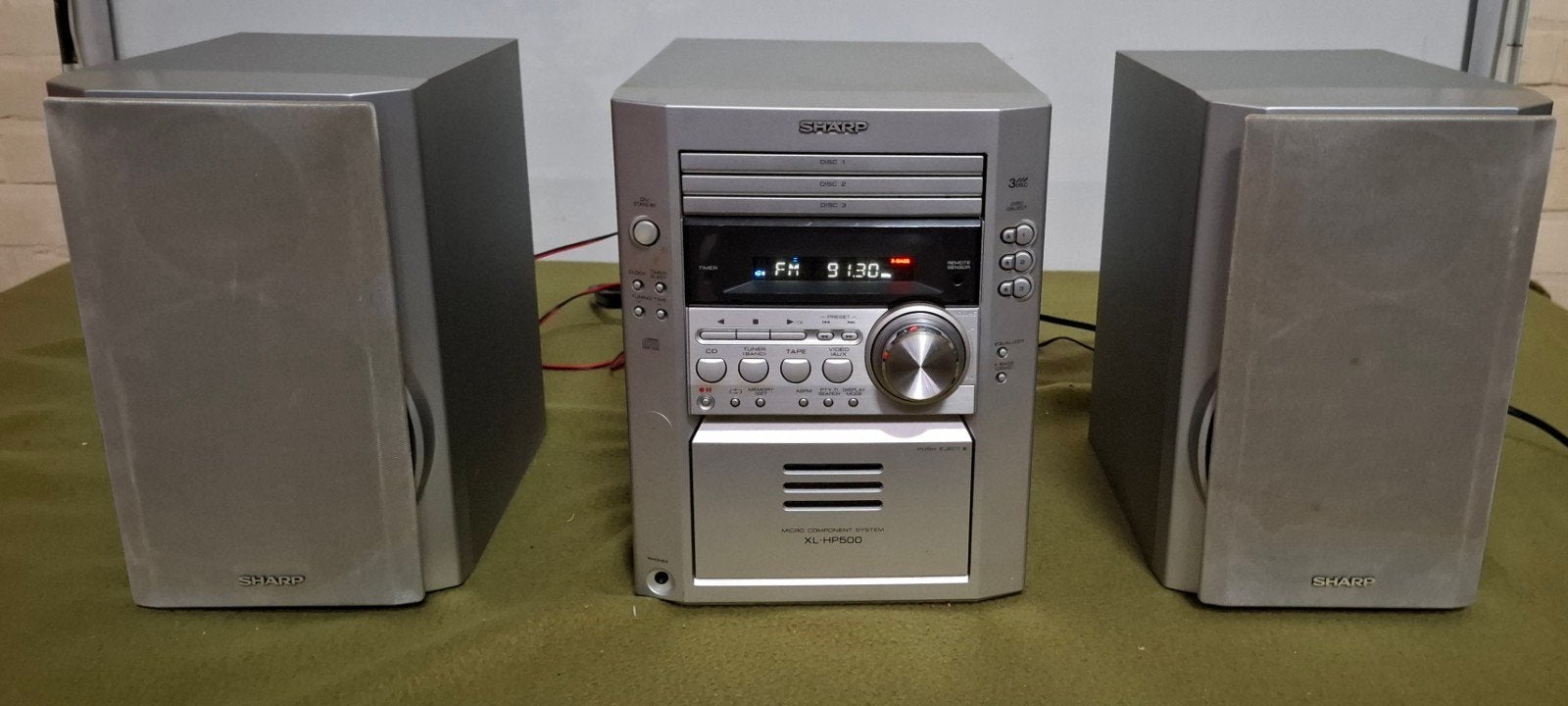 Sharp XL-HP500 micro stereo installatie / mini set, Ophalen, Gebruikt, Cassettedeck, Microset
