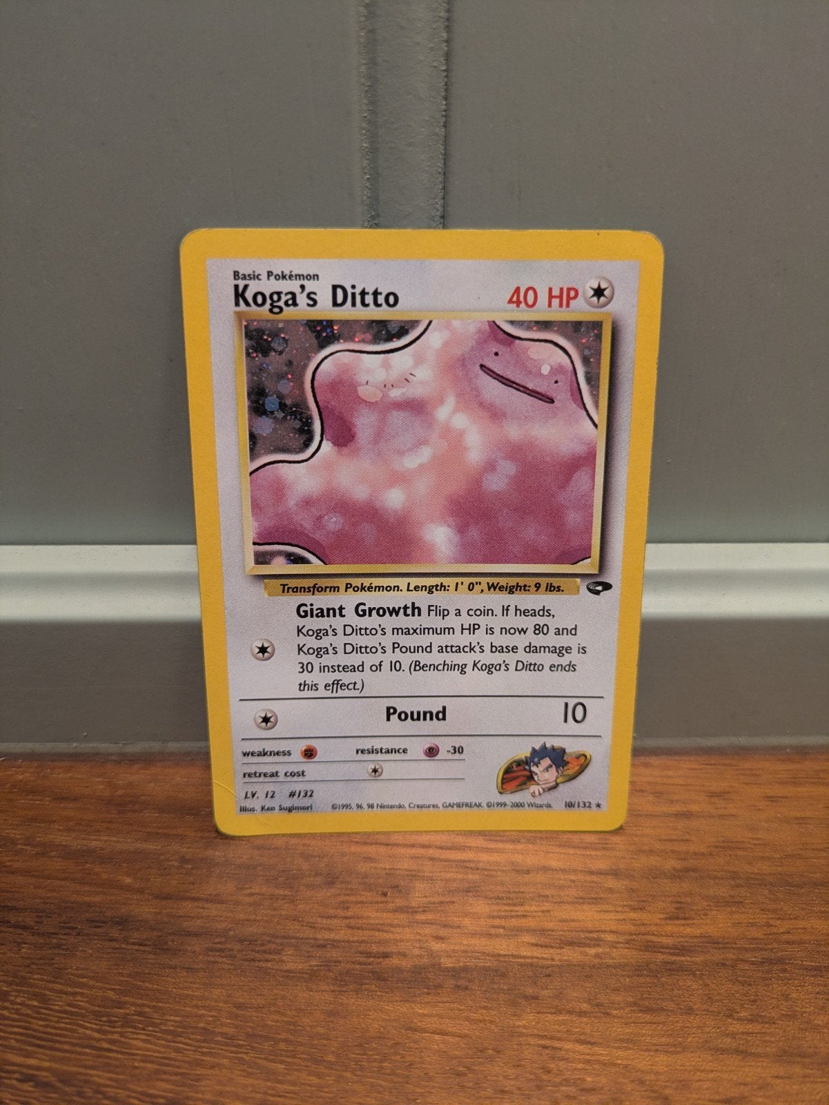 Koga's Ditto Pokémon kaart (LP) - Gym Challenge 10/132, Ophalen of Verzenden, Gebruikt, Losse kaart