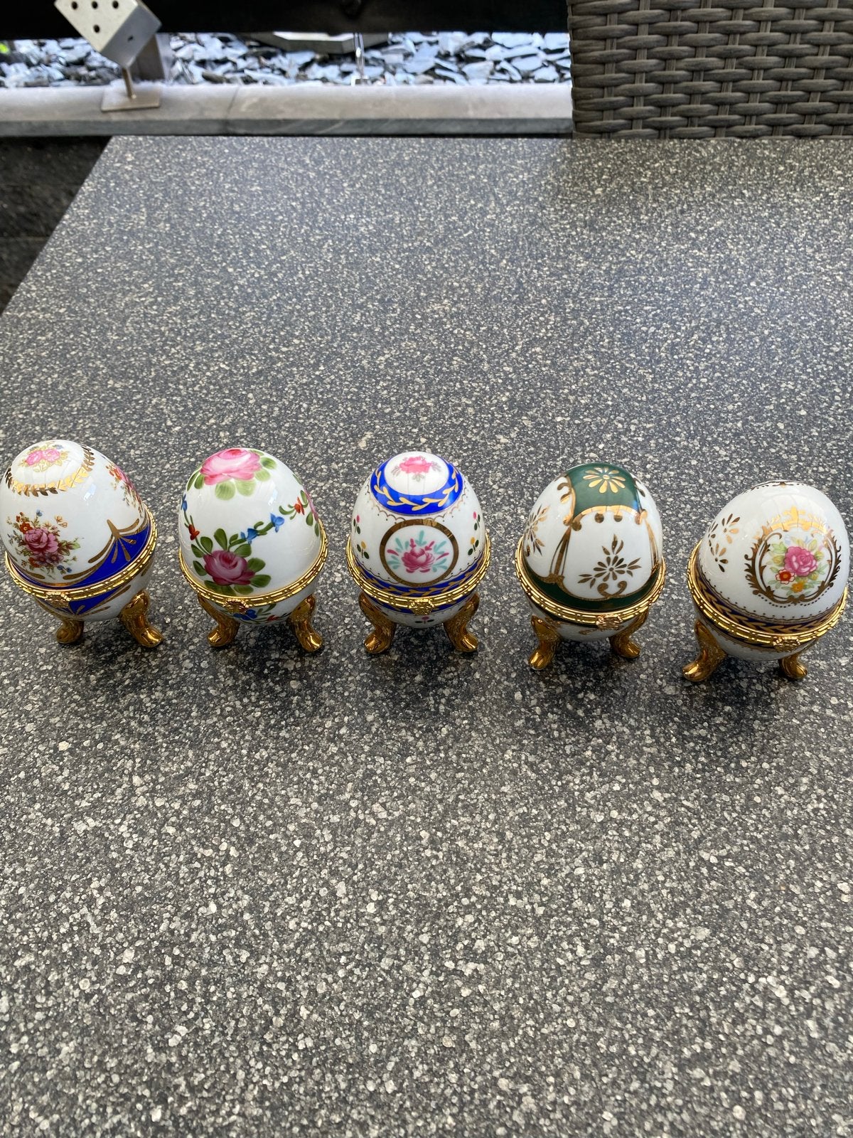Set van 5 decoratieve Fabergé-stijl eieren, Ophalen of Verzenden