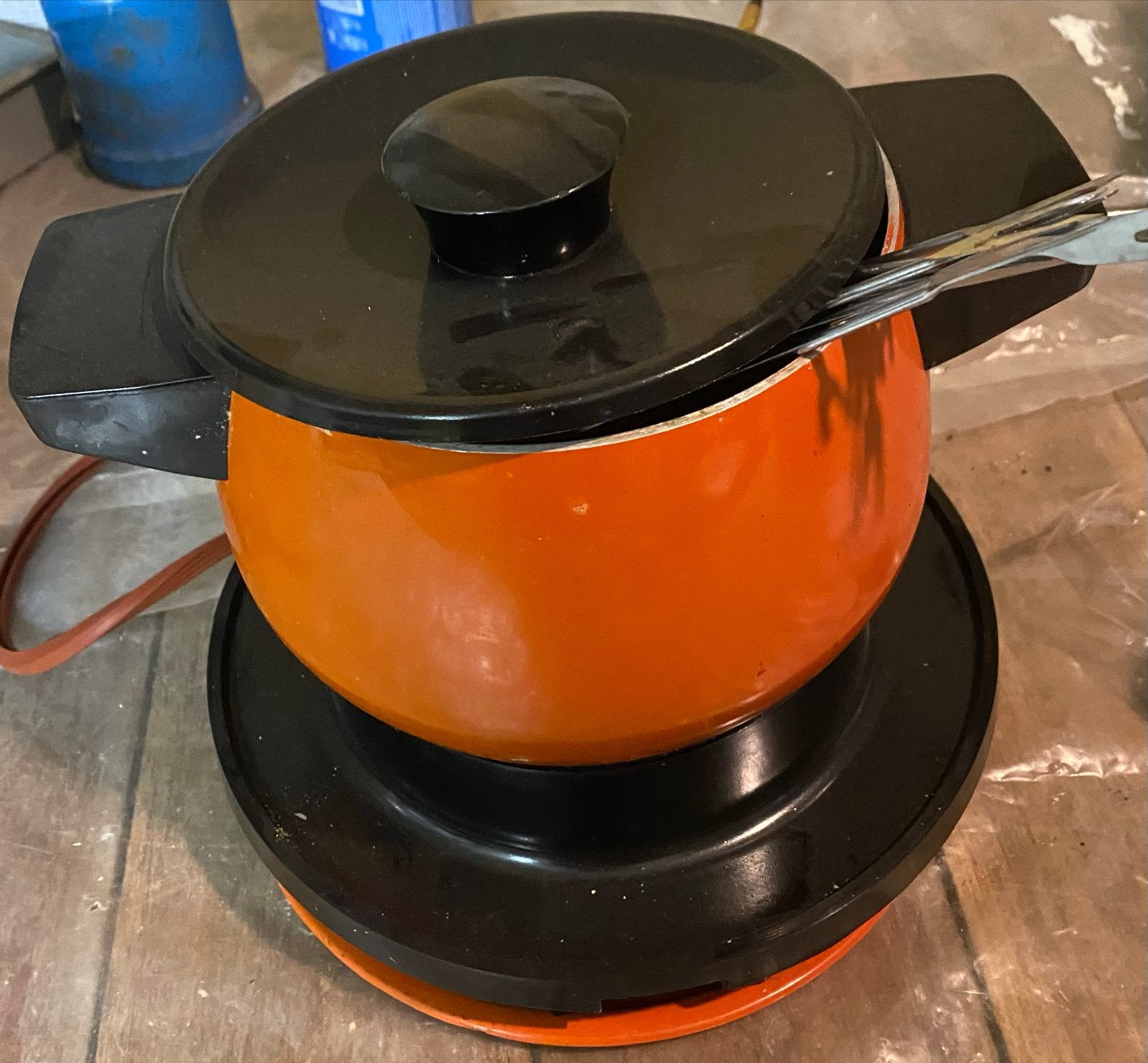 Tefal elektrische fonduepan 700W - vlees en kaasfondue, Ophalen of Verzenden, Gebruikt, Elektrisch, Fonduepan