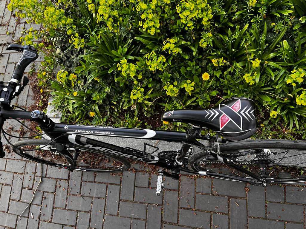 Merida Speeder T5 Hybride Fiets - Aluminium/Carbon - Shimano, Ophalen, Gebruikt, Meer dan 20 versnellingen, Overige merken