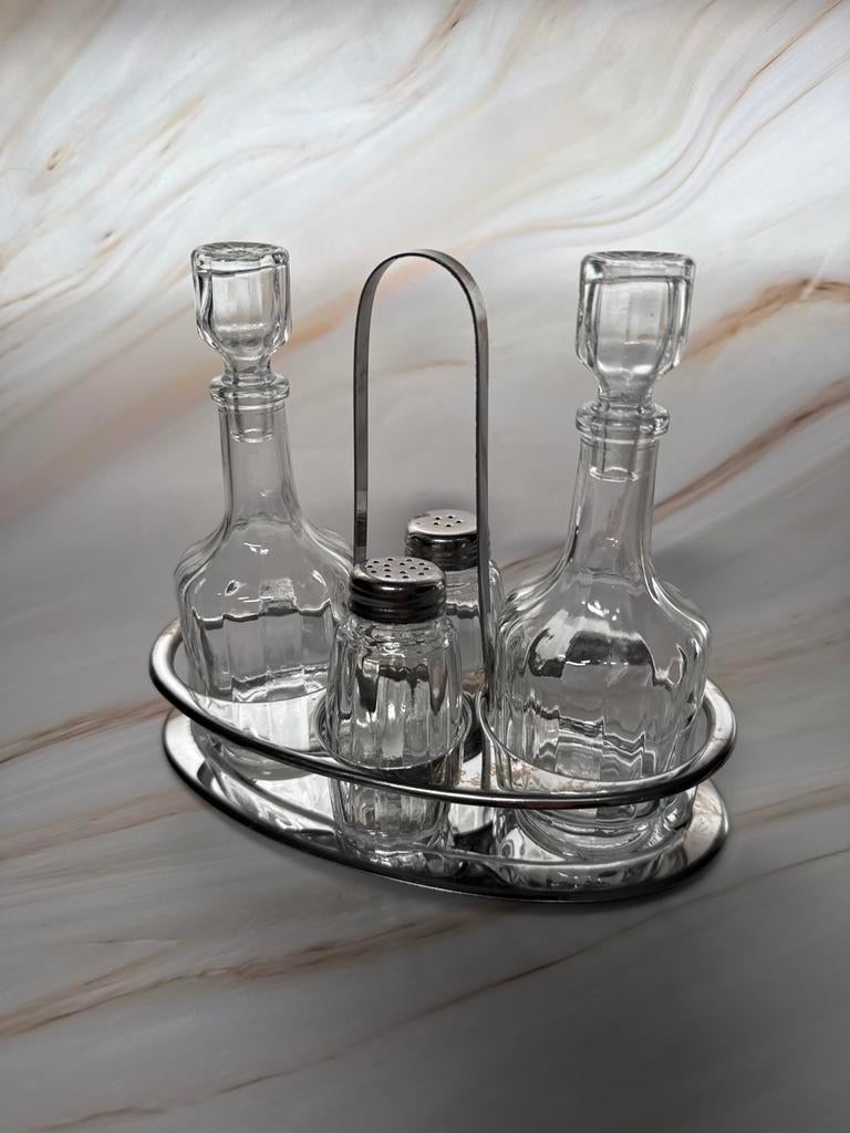 Vintage Greggio Vergulde Georgische Cruet-set, Antiek en Kunst, Ophalen of Verzenden