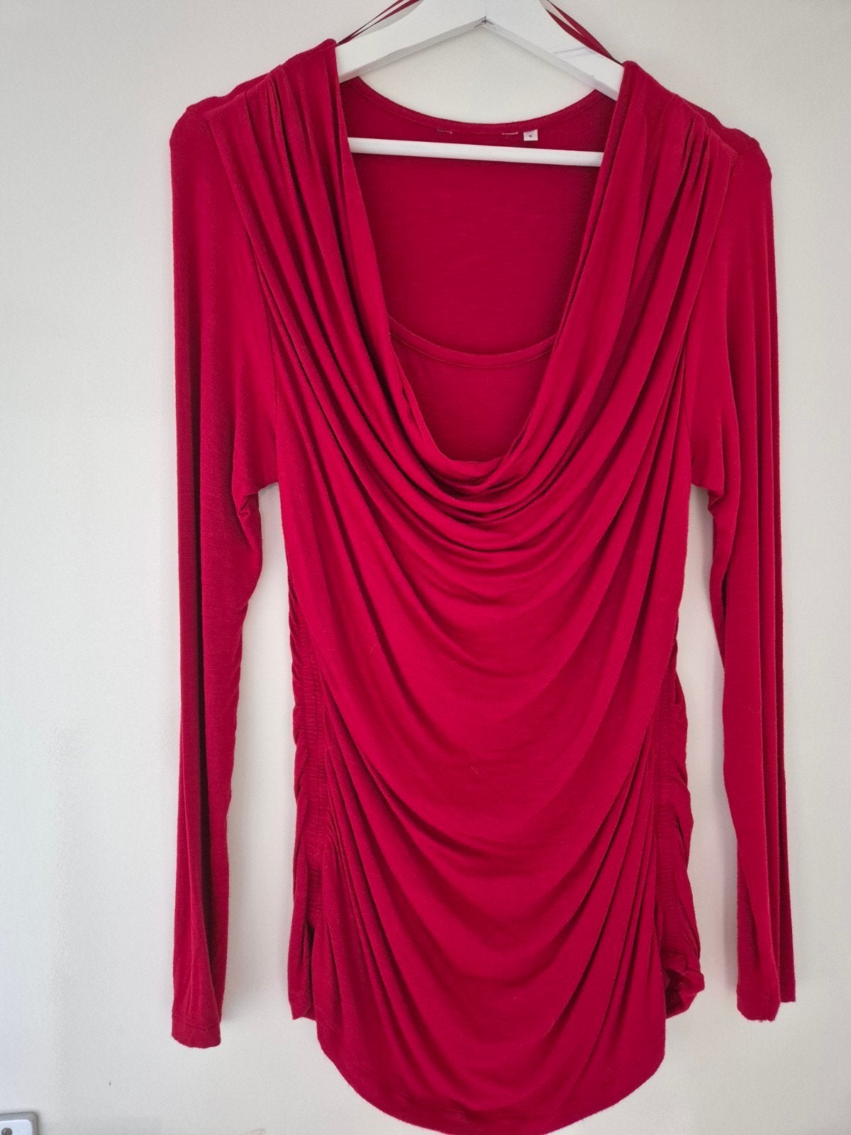 Top Rood Maat S/M, Kleding | Dames, Tops, Ophalen of Verzenden, Zo goed als nieuw, Lange mouw, Maat 36 (S)