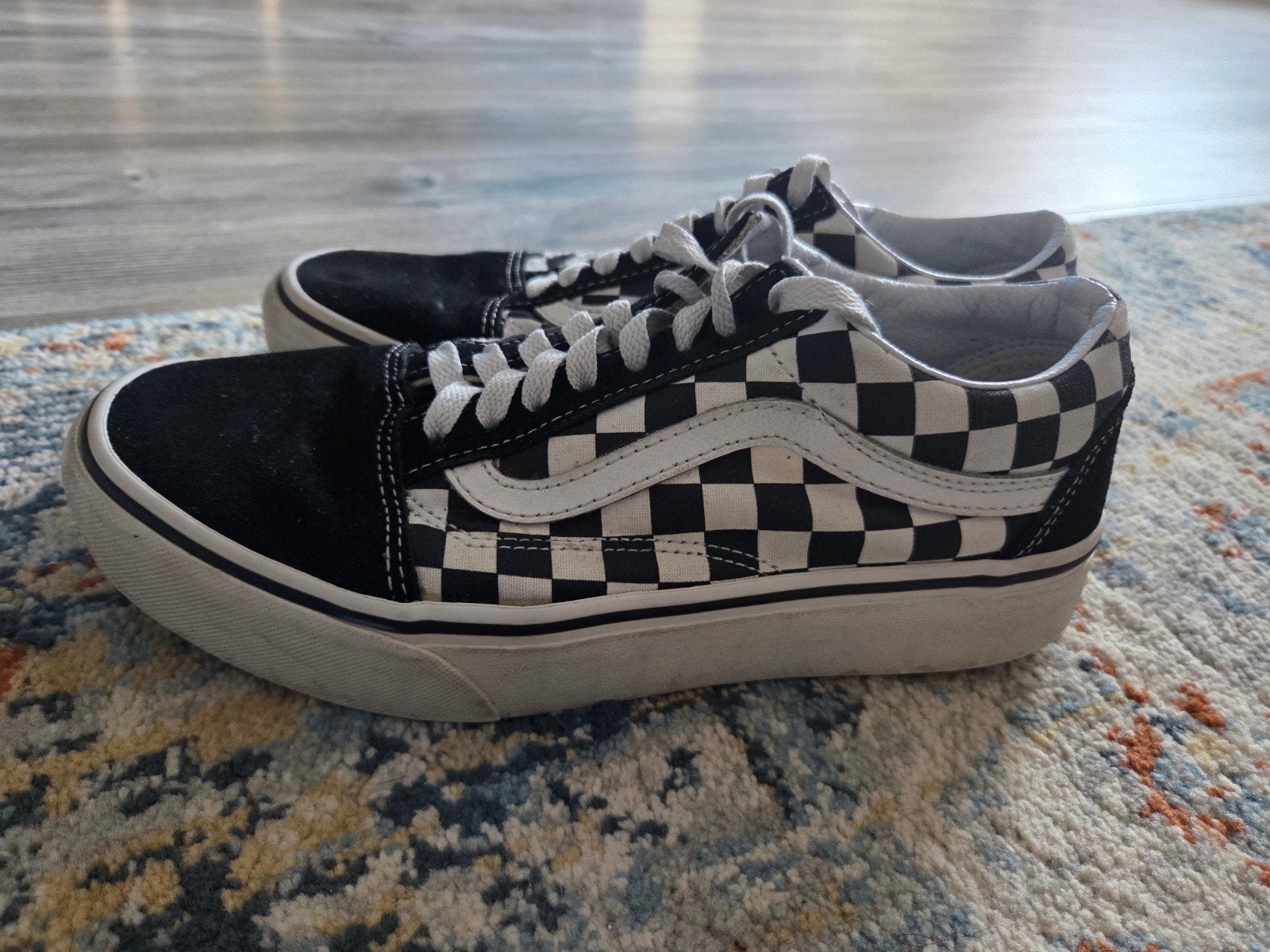 Vans Old Skool Platform sneakers maat 39 - Zwart/Wit geblokt, Kleding | Dames, Zwart, Ophalen of Verzenden, Sneakers of Gympen