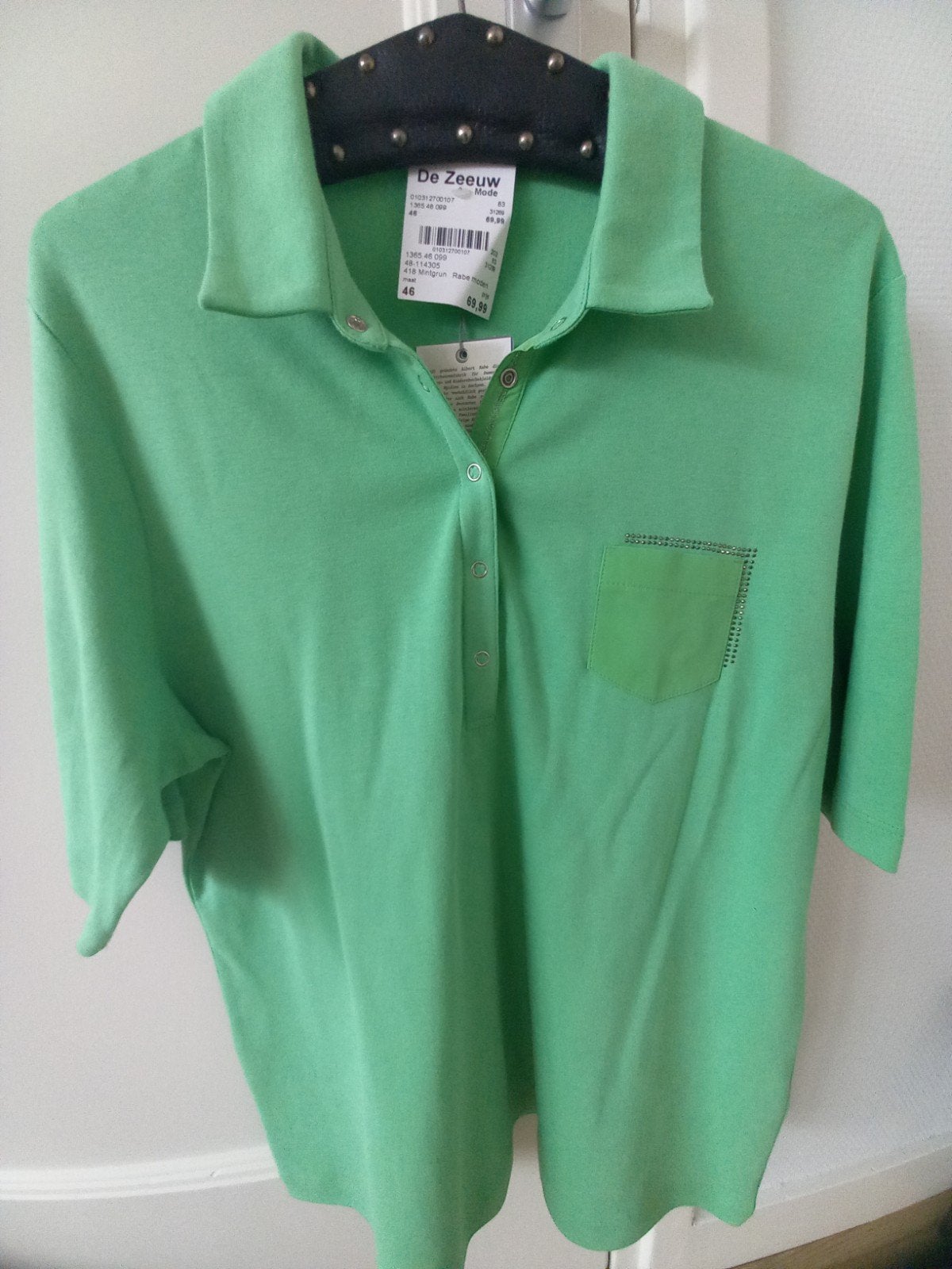 Poloshirt groen,dames maat 46 NIEUW  Merk RABE, Blauw, Maat 46/48 (XL) of groter, Nieuw, Ophalen of Verzenden