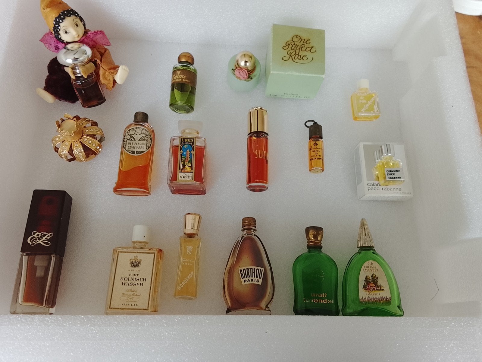 vintage parfum miniatuur lot, Ophalen of Verzenden, Zo goed als nieuw, Miniatuur