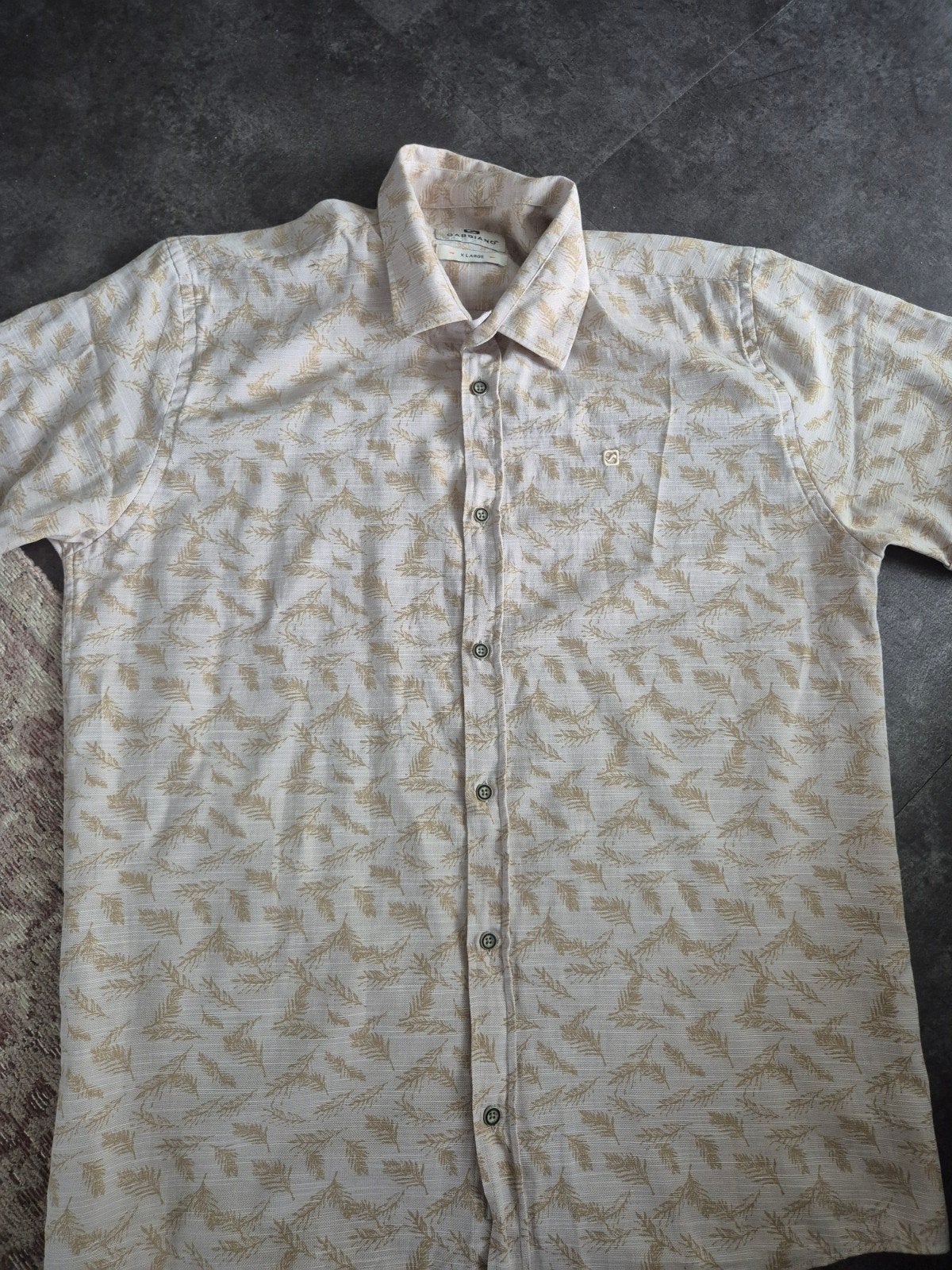 Gabbiano XL overhemd, Ophalen of Verzenden, Zo goed als nieuw, Beige, Halswijdte 43/44 (XL)