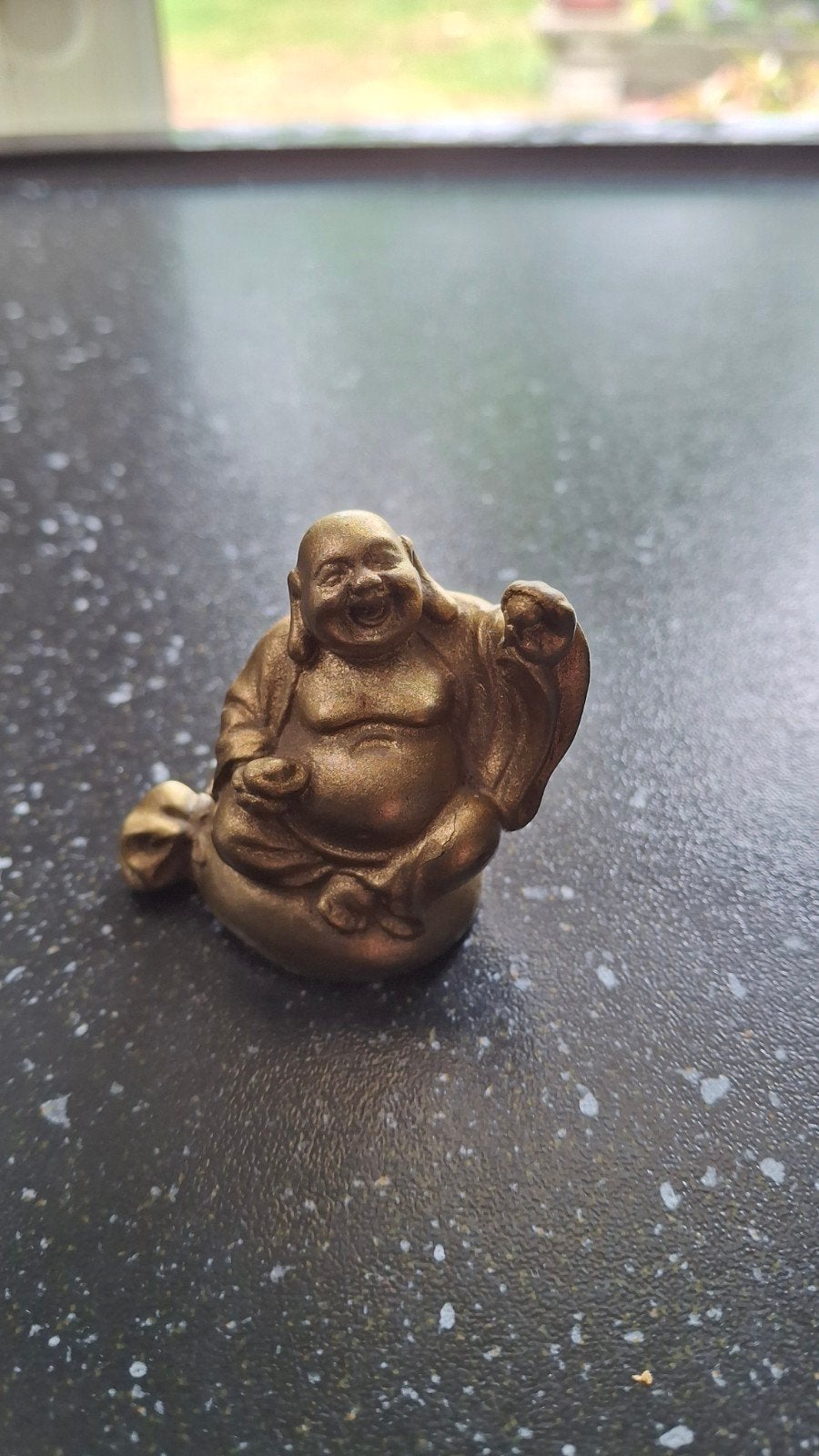 Klein Bhudda beeldje - Geluksbrenger, Huis en Inrichting, Woonaccessoires | Boeddhabeelden, Ophalen of Verzenden, Zo goed als nieuw
