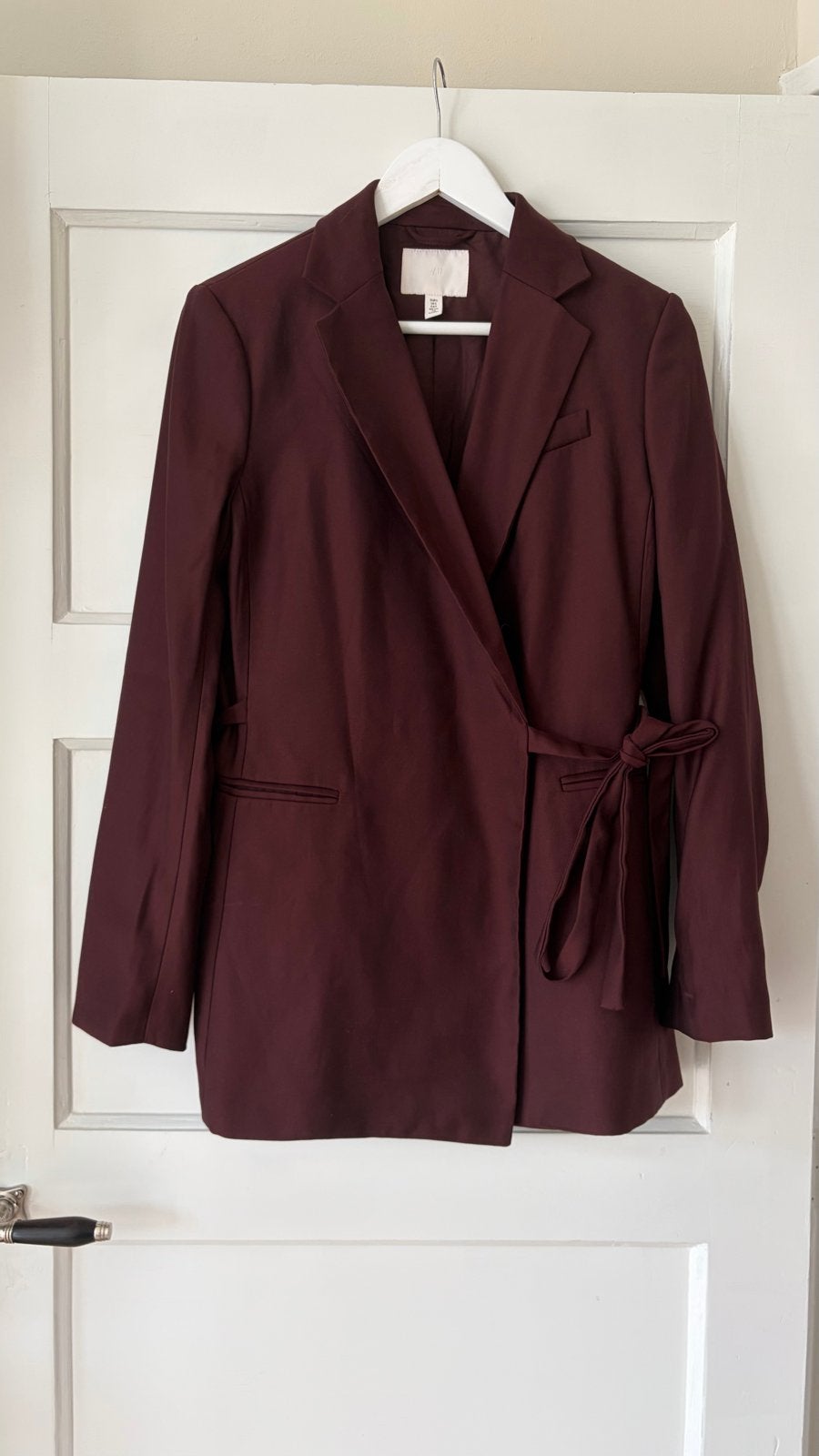 Bordeauxrode blazer H&M, Kleding | Dames, Jasjes, Kostuums en Pakken, Maat 38/40 (M), Ophalen of Verzenden, Zo goed als nieuw