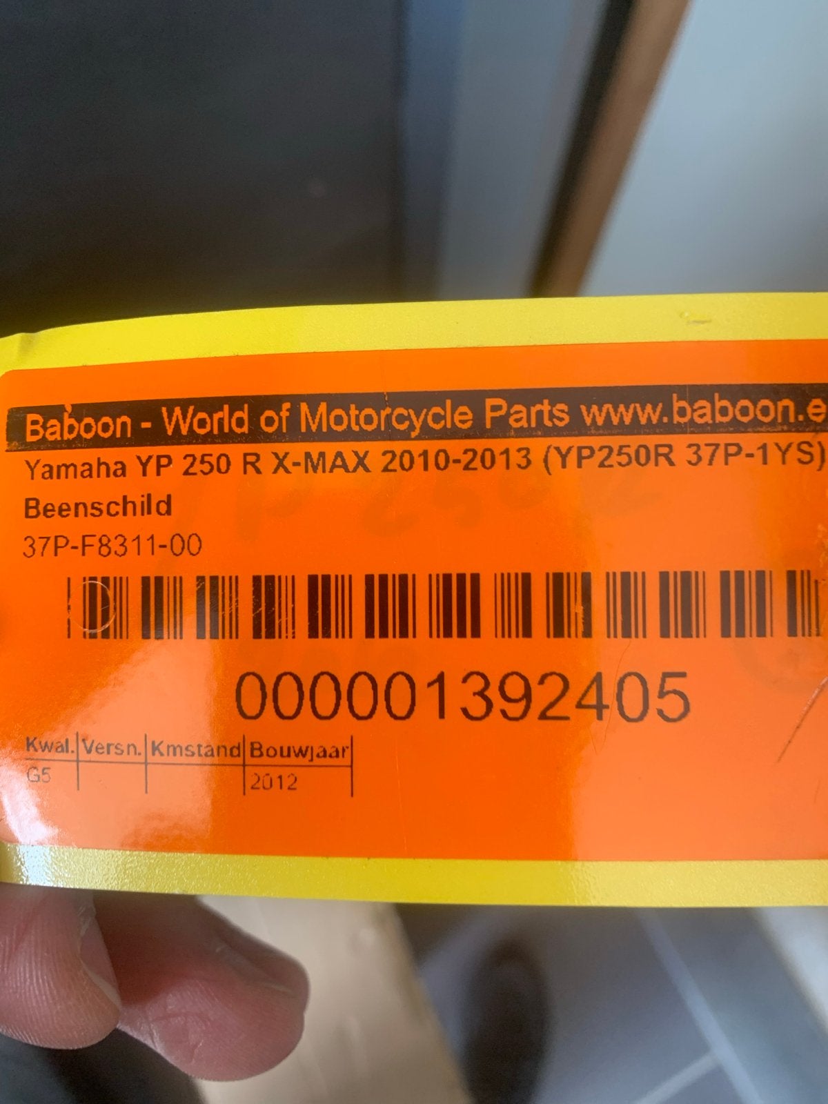 Beenschild Yamaha XMAX 250 YP250R 2010-2013, Ophalen, Gebruikt