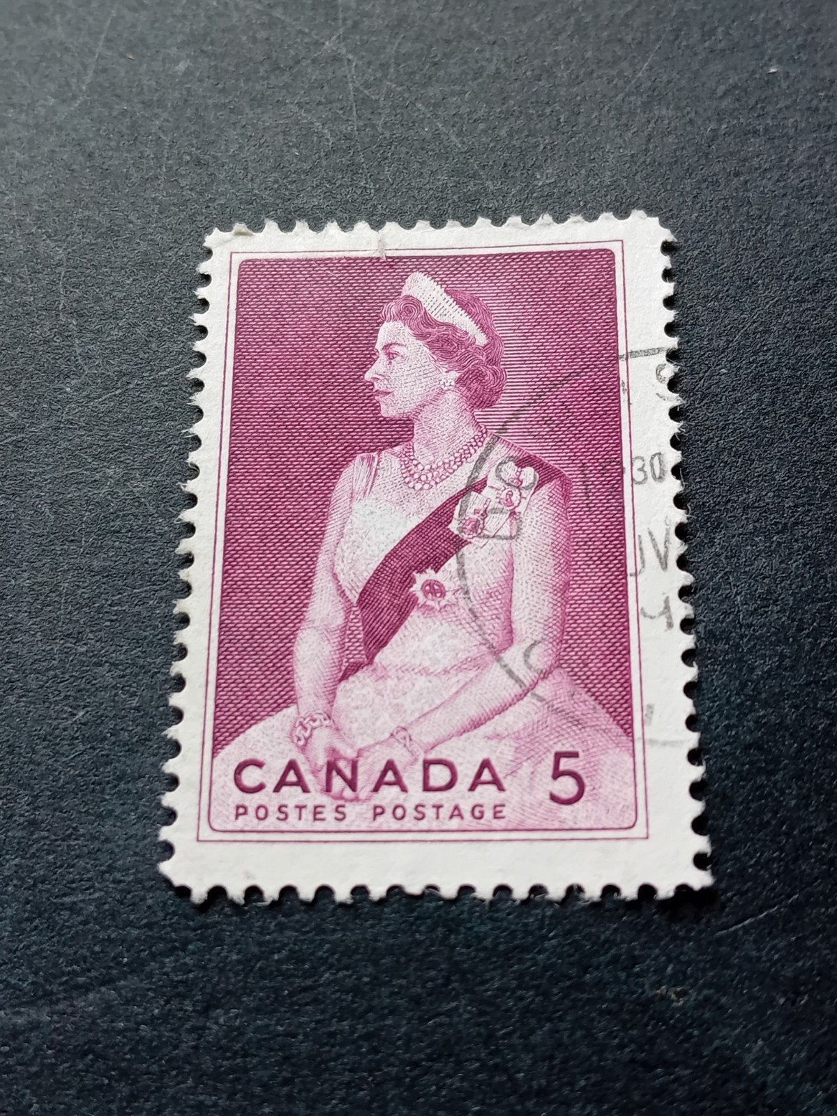 Canada 5 cent postzegel Koningin Elizabeth II, Ophalen of Verzenden, Noord-Amerika