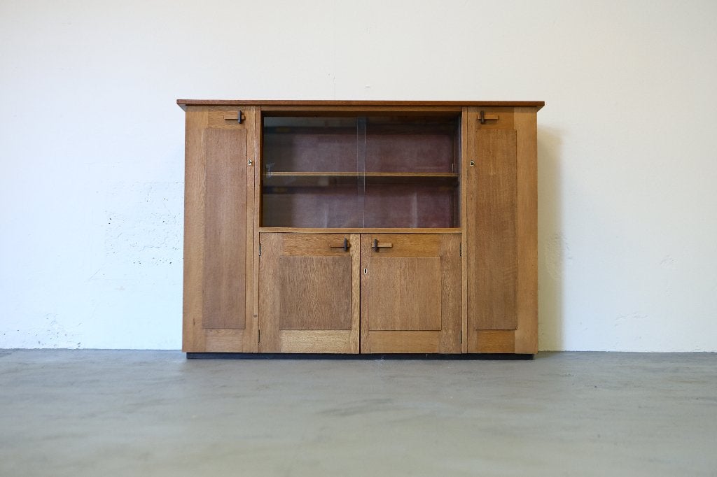 Haagsche school wandkast, 100 tot 150 cm, 100 tot 150 cm, Ophalen of Verzenden, Eikenhout