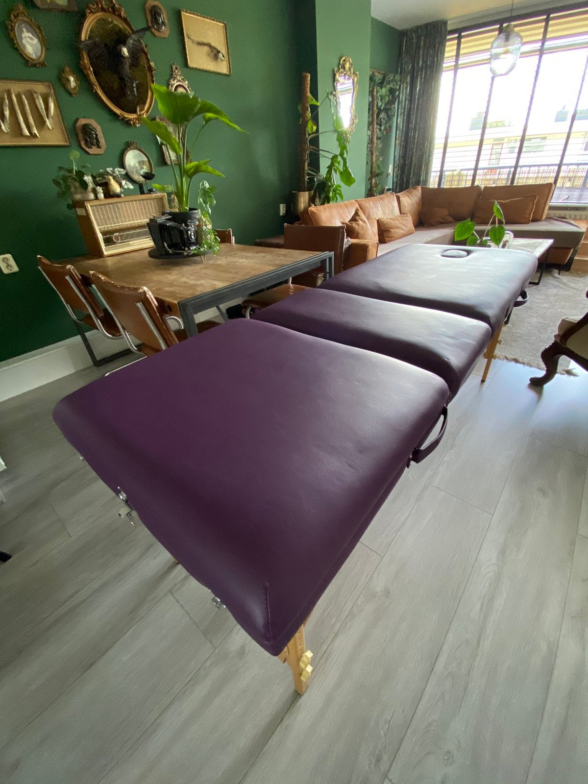 Massagetafel paars, Ophalen, Ergonomisch, Zo goed als nieuw, Paars