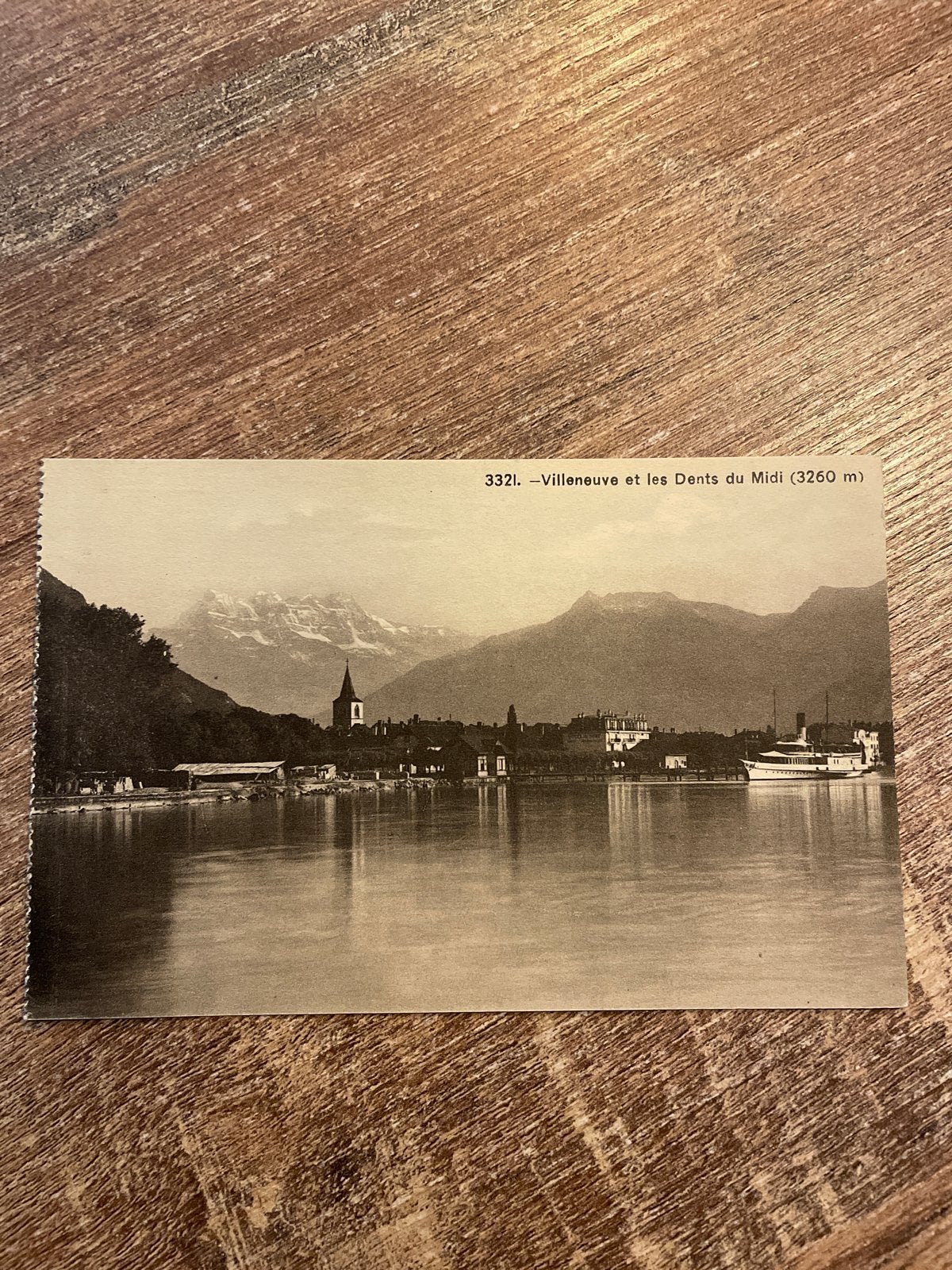 Oude Ansichtkaart Villeneuve en Dents du Midi (3260 m), Ophalen of Verzenden, Voor 1920, Ongelopen, Overig Europa