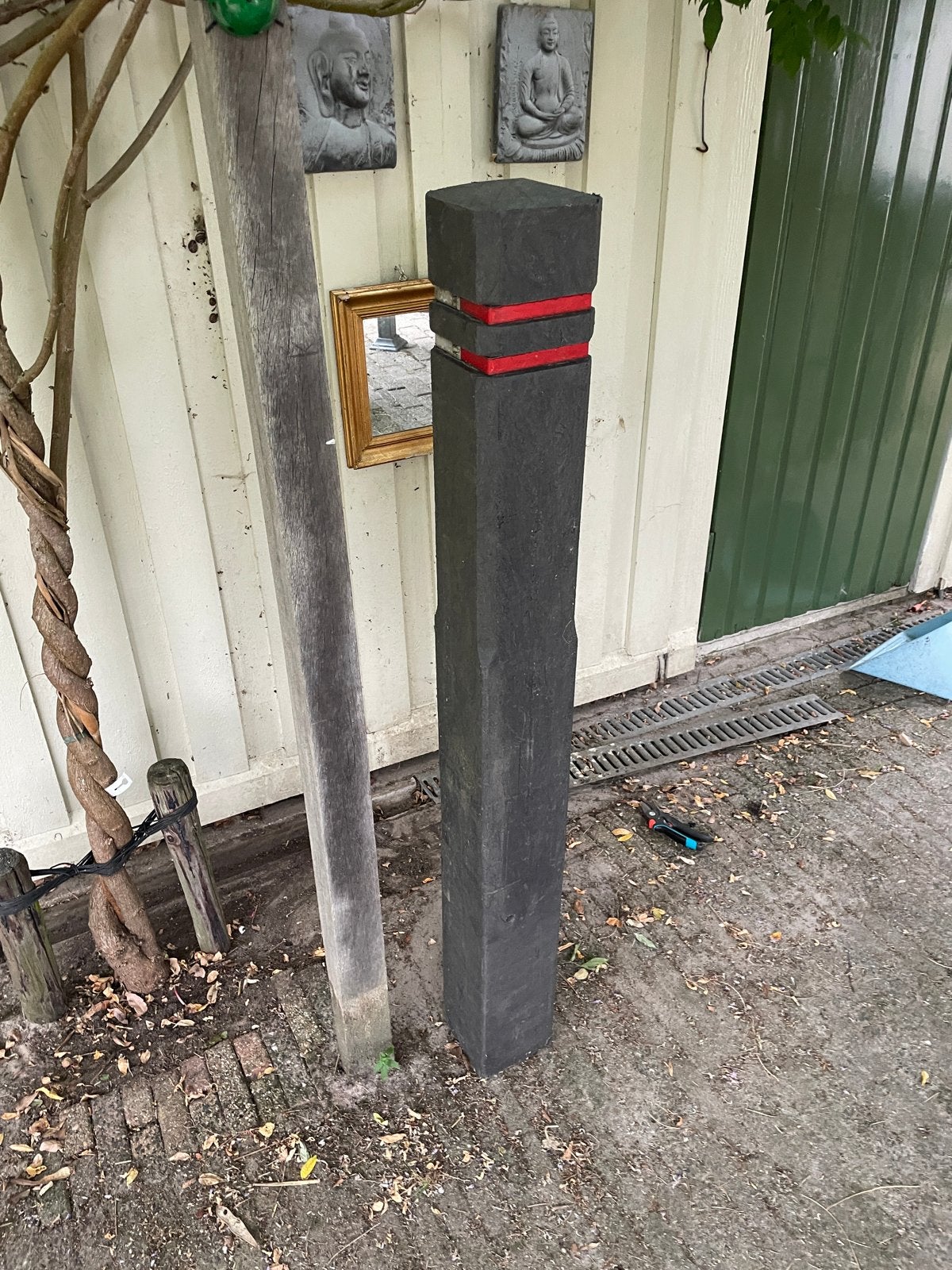 Nette Kunststof Diamantkoppaal met reflectie, Ophalen, Gebruikt, Minder dan 180 cm, Palen