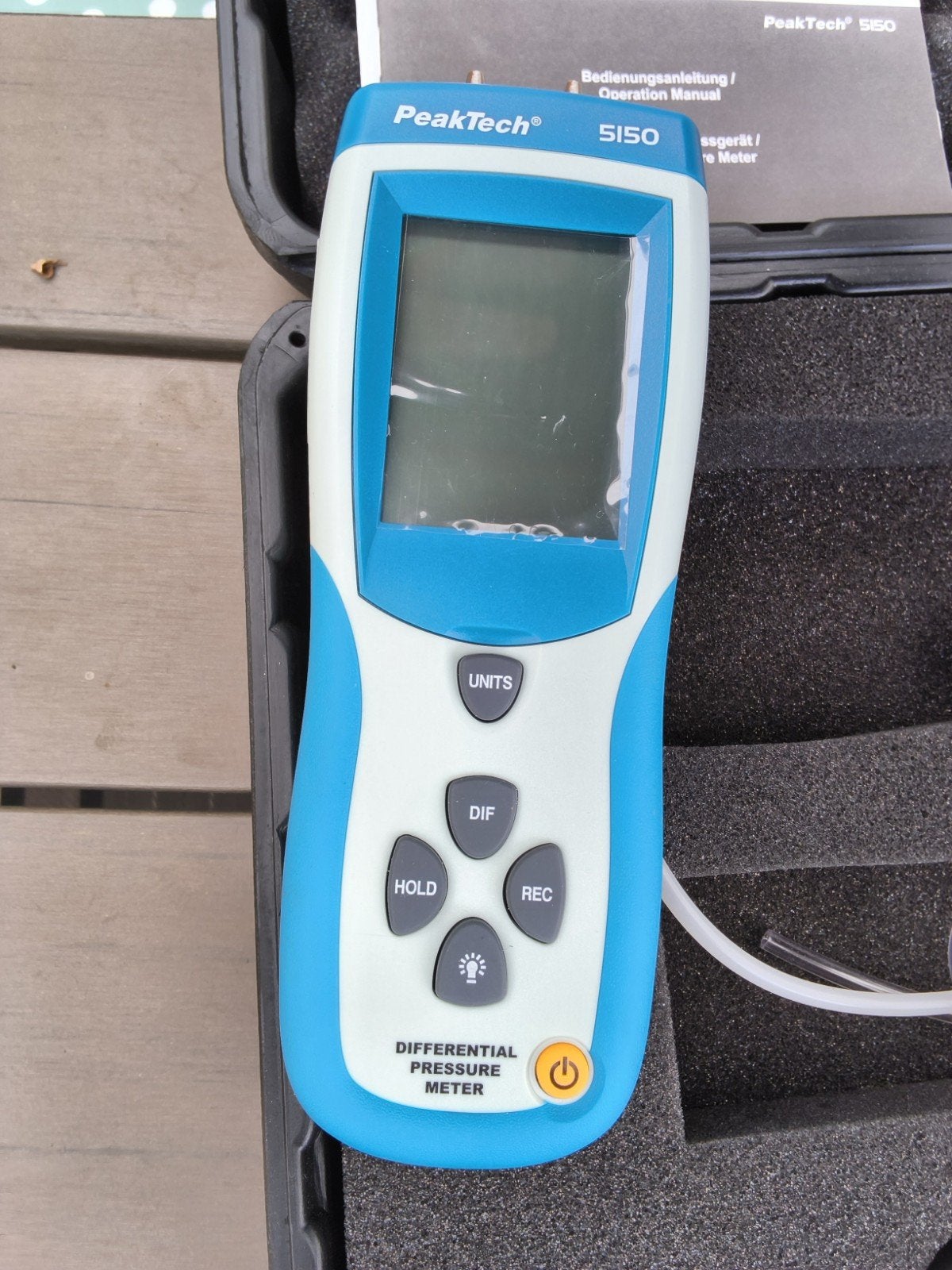 Peaktech 5150 luchtdruk verschil-meter., Doe-het-zelf en Verbouw, Ophalen of Verzenden, Zo goed als nieuw