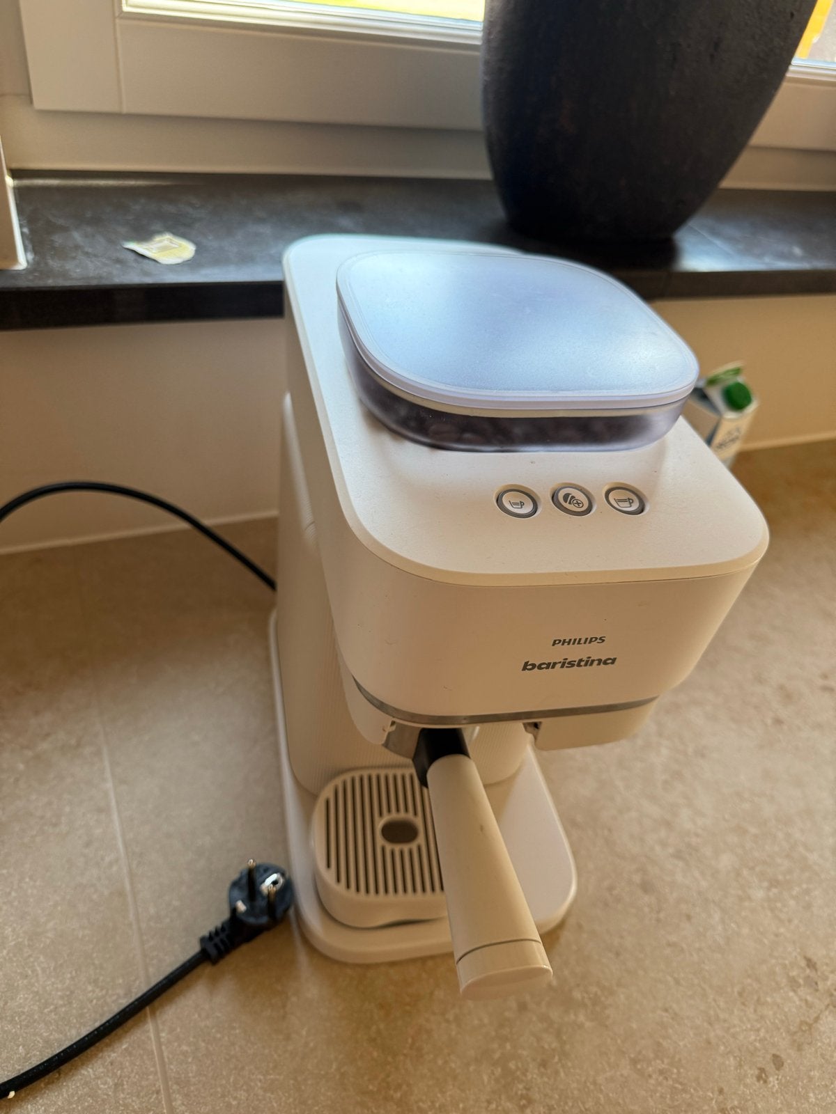 Philips Baristina Espressomachine - Zo goed als nieuw, Ophalen, Afneembaar waterreservoir, Espresso apparaat, Koffiebonen