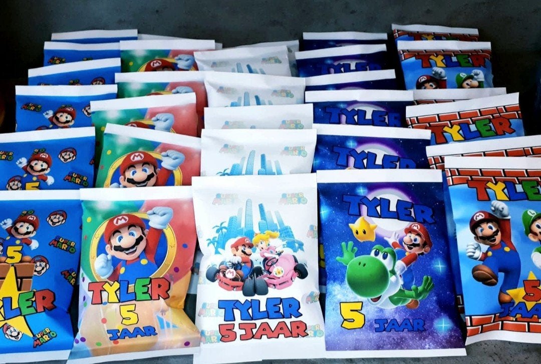 Chips traktatie Super Mario Bros, Ophalen of Verzenden, Nieuw, Verjaardag