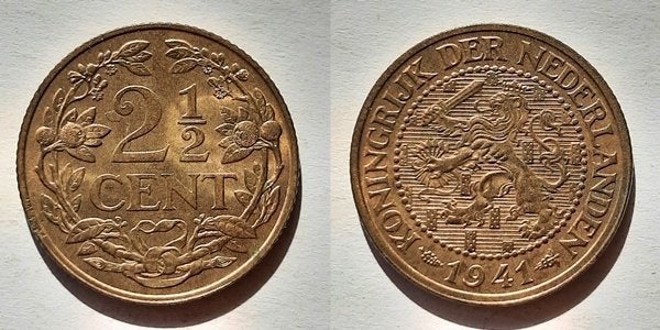 2 ½ cent 1941 Pr-FDC, Postzegels en Munten, Ophalen of Verzenden, Koningin Wilhelmina, Overige waardes