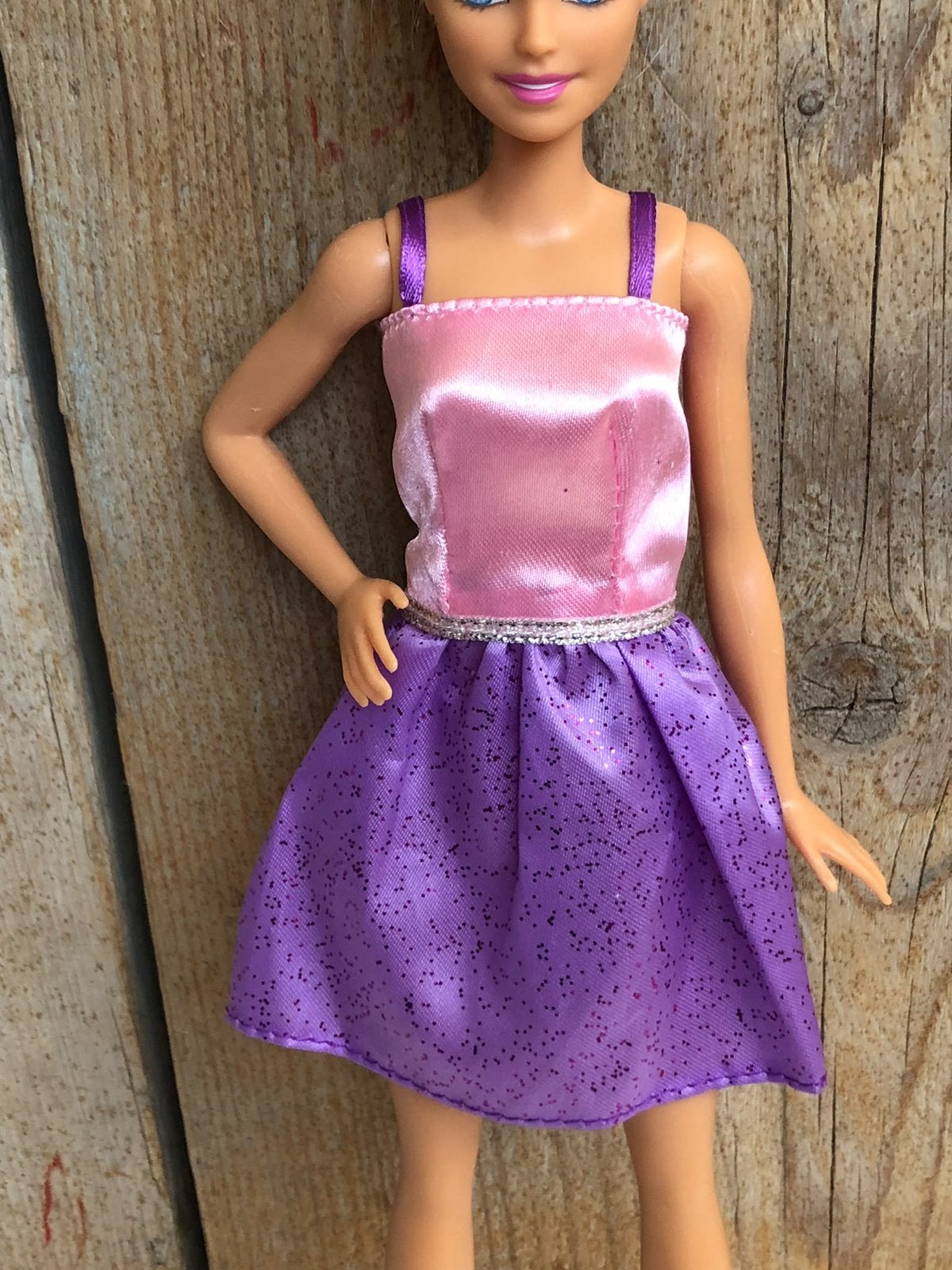 Paars roze Barbie jurk, Ophalen of Verzenden, Zo goed als nieuw, Barbie