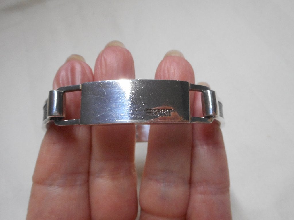 Zilveren massieve vintage Esprit armband nr.1738, Verzenden, Zo goed als nieuw, Zilver, Zilver
