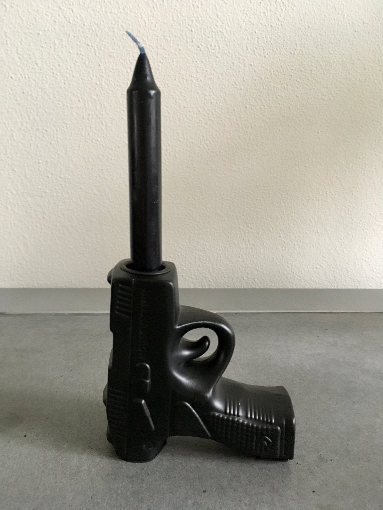 Housevitamin Gun Candle Holder Black Nieuw!, 12 cm, Nieuw, Ophalen of Verzenden, Overige merken