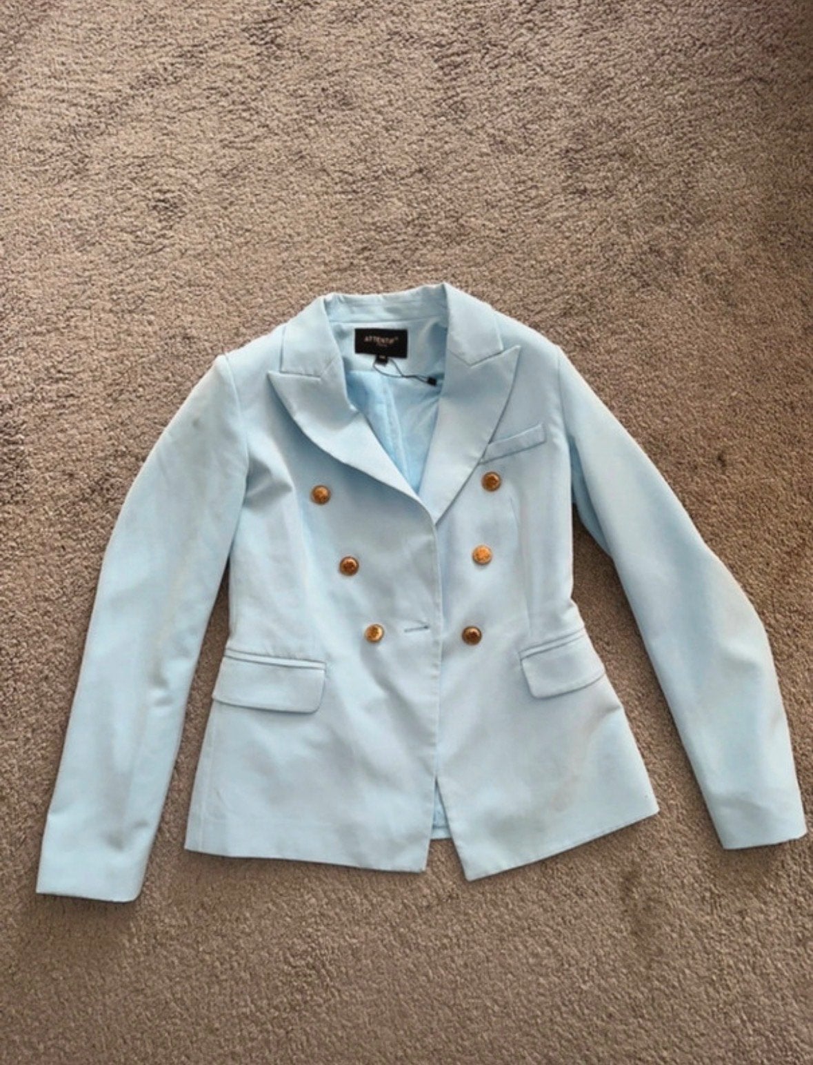 Attentif Paris Blazer Maat 40 (valt als 36/38), Blauw, Ophalen of Verzenden, Jasje, Maat 36 (S)