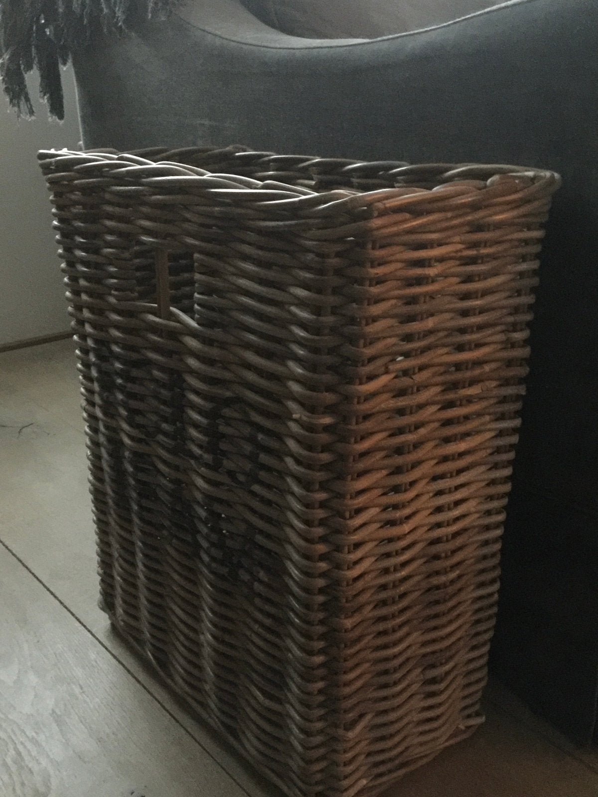 Rotan POLO TEAM vensterbank mand paraplumand, Ophalen, Rond, Riet