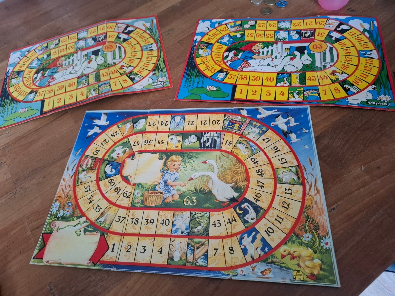 Ganzenbord Spel - Klassiek Bordspel vintage, Vijf spelers of meer, Ophalen of Verzenden, Gebruikt