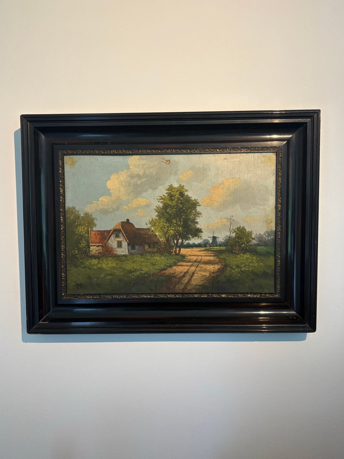 Twee schilderijen van Van Lent in prachtige lijsten, Doek, Realistisch, Bijzondere lijst, Ophalen of Verzenden