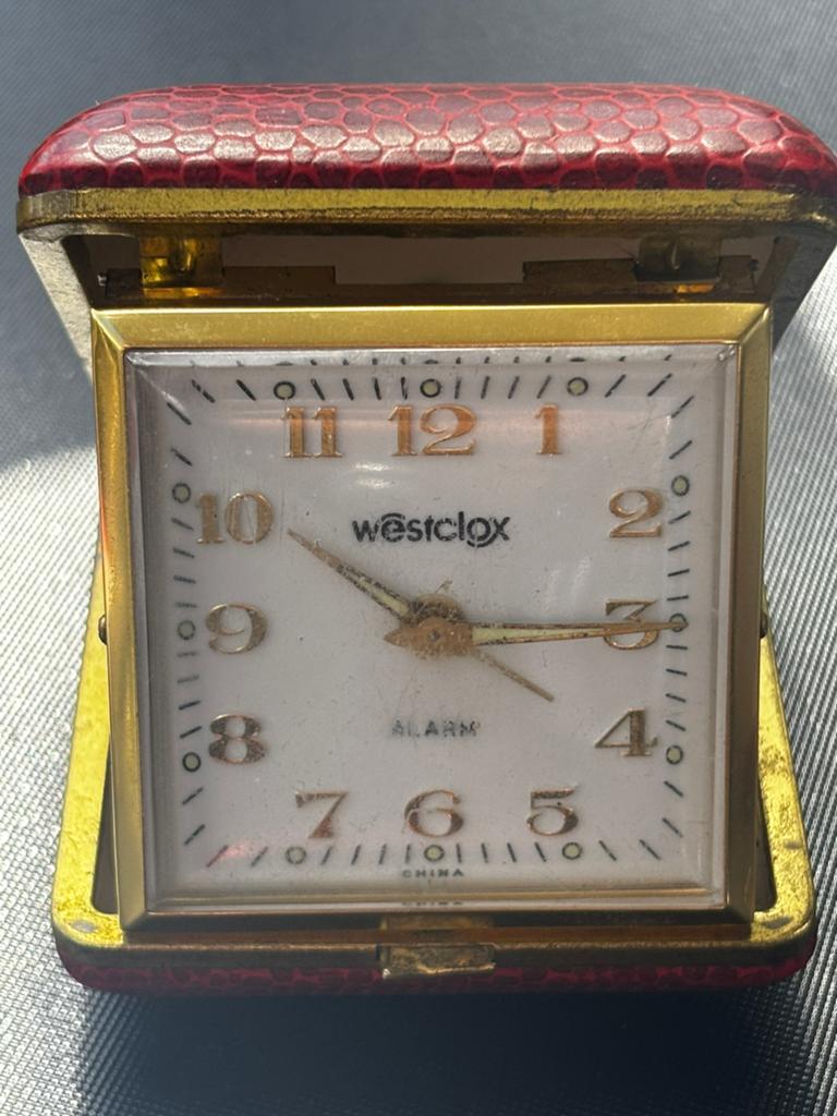 Vintage Westclox Reiswekker Jaren '60/'70 - Tafelmodel, Witgoed en Apparatuur, Wekkers, Ophalen of Verzenden, Zo goed als nieuw