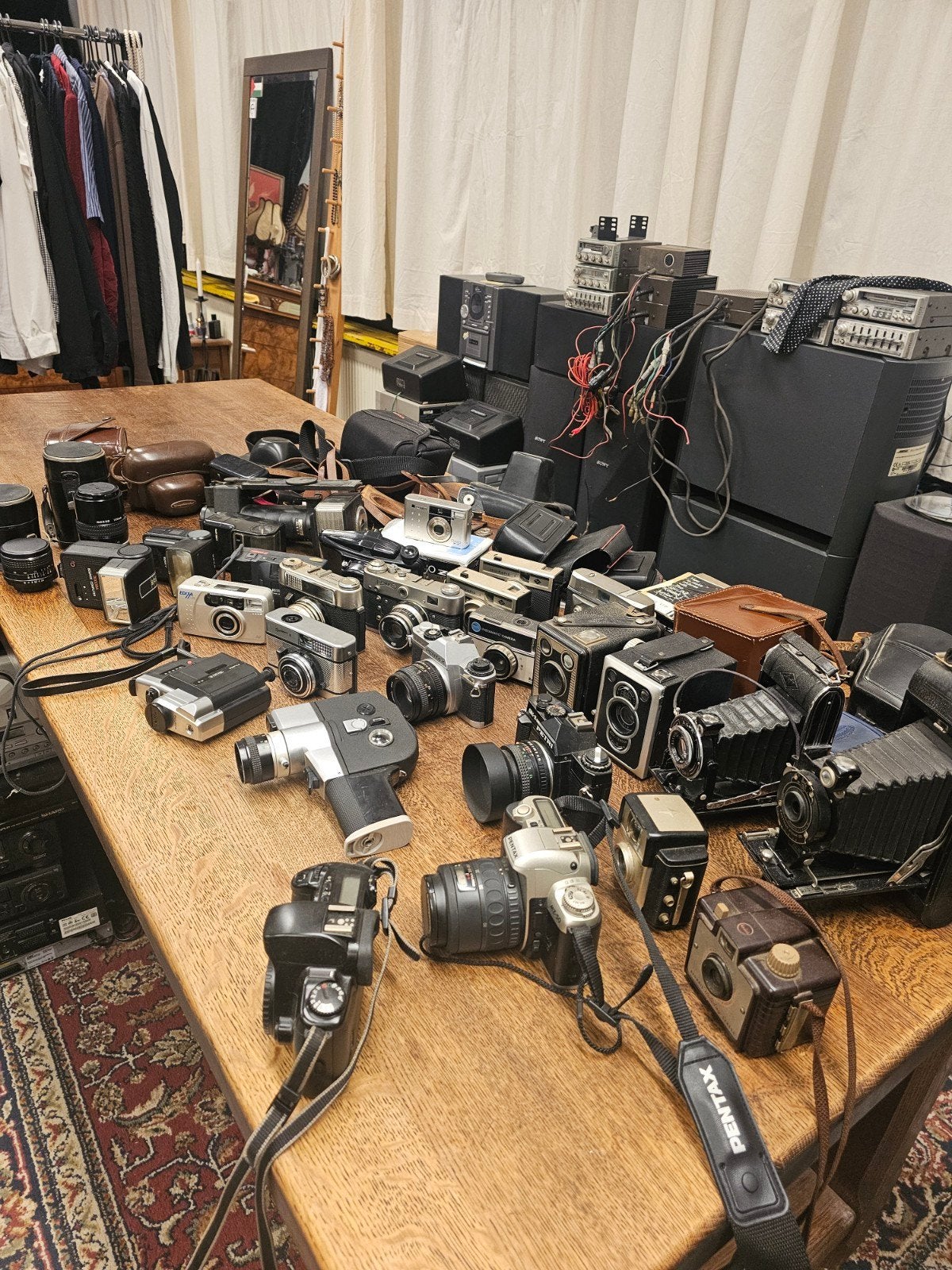 collectie camera's analoog, lenzen etc., Ophalen, Compact, Overige Merken