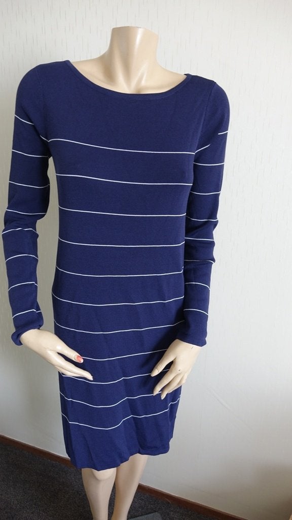nieuwe jurk blauw met een streepje, Nieuw, Knielengte, Maat 36 (S), Miss Etam