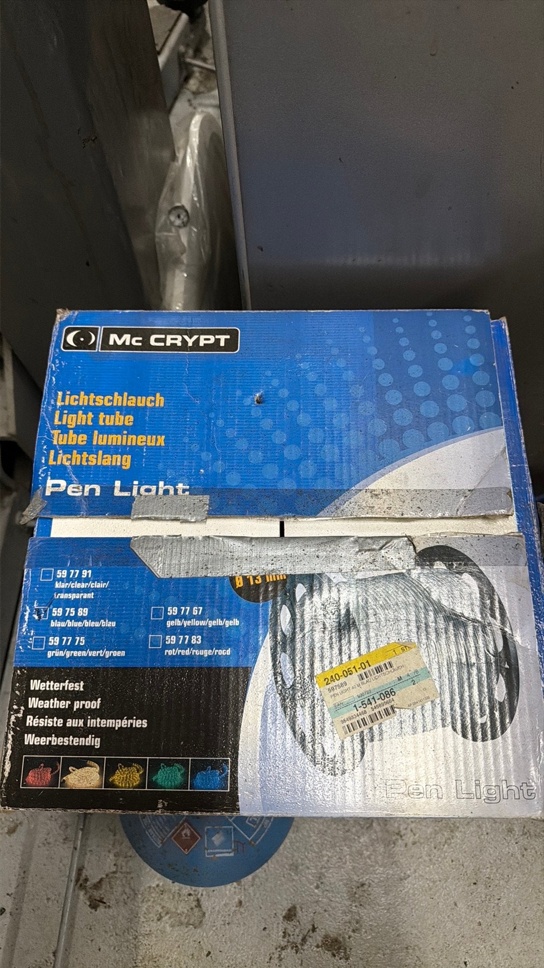 Rol 40 meter blauwe lichtslang, Ophalen, Kunststof, Minder dan 50 watt, Netvoeding