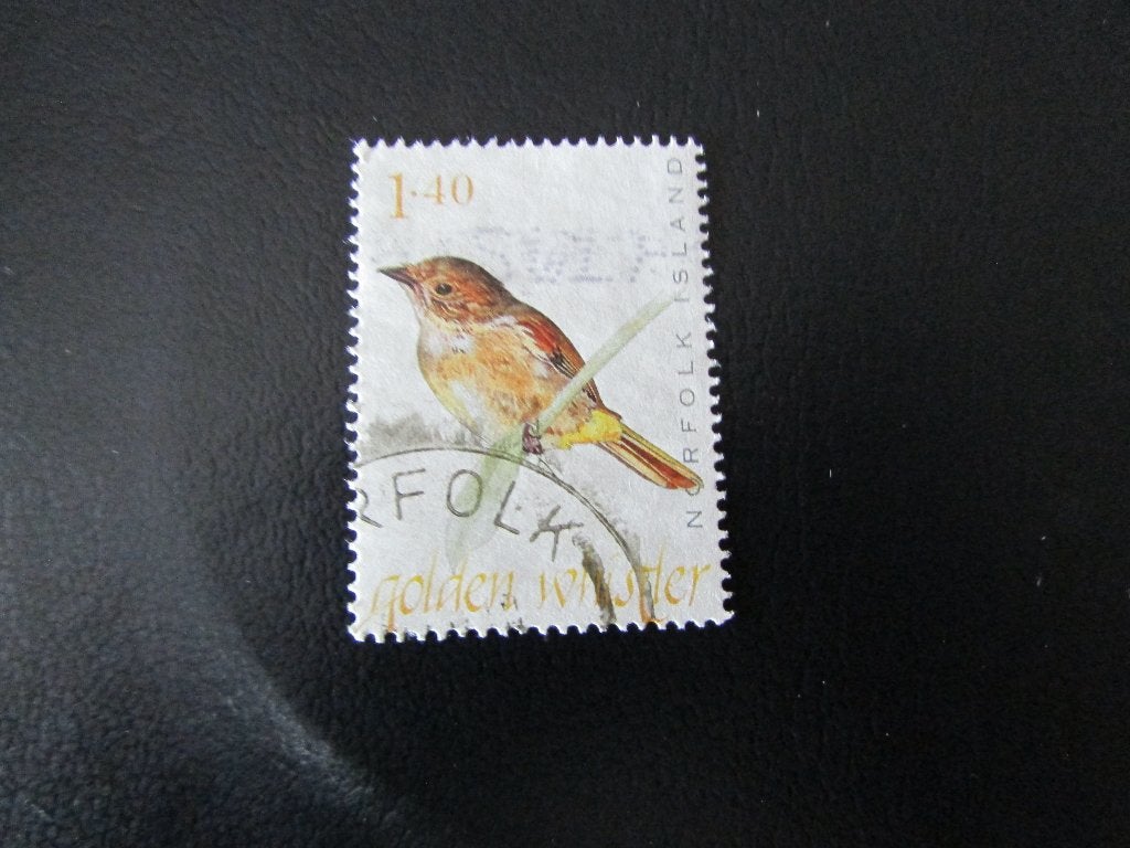 Postzegel Vogel: Gouden Fluiter uit Norfolk Eiland, Ophalen of Verzenden, Gestempeld, Dier of Natuur
