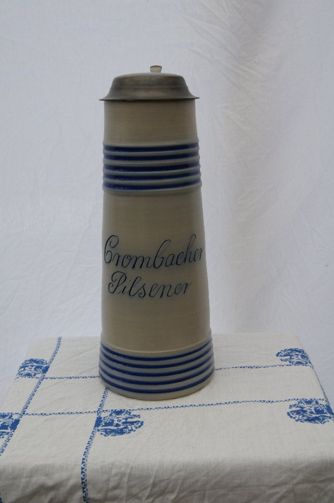 Bierpul met tinnen deksel ( Cronbacher, Ophalen of Verzenden