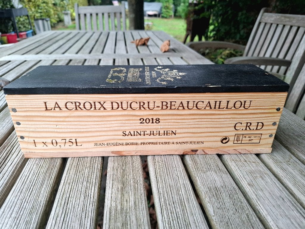 La Croix Ducru Beaucaillou 2018 in kistje 92 RP, Ophalen of Verzenden, Nieuw, Frankrijk, Rode wijn
