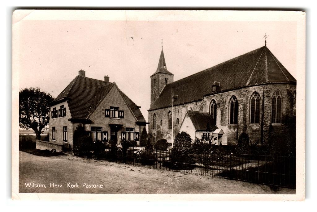 Wilsum, Herv. Kerk Pastorie, Verzenden, 1940 tot 1960, Gelopen, Overijssel