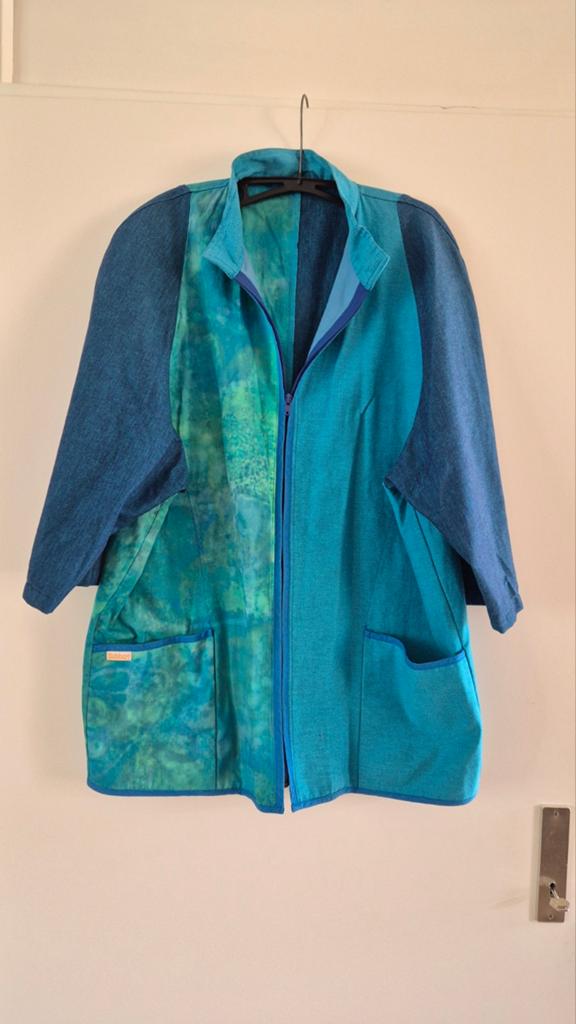 Bobbert Tuniek/Jasje - Uniek Blauw/Groen Design, Maat L, Kleding | Dames, Bobbert, Ophalen of Verzenden, Zo goed als nieuw, Blauw