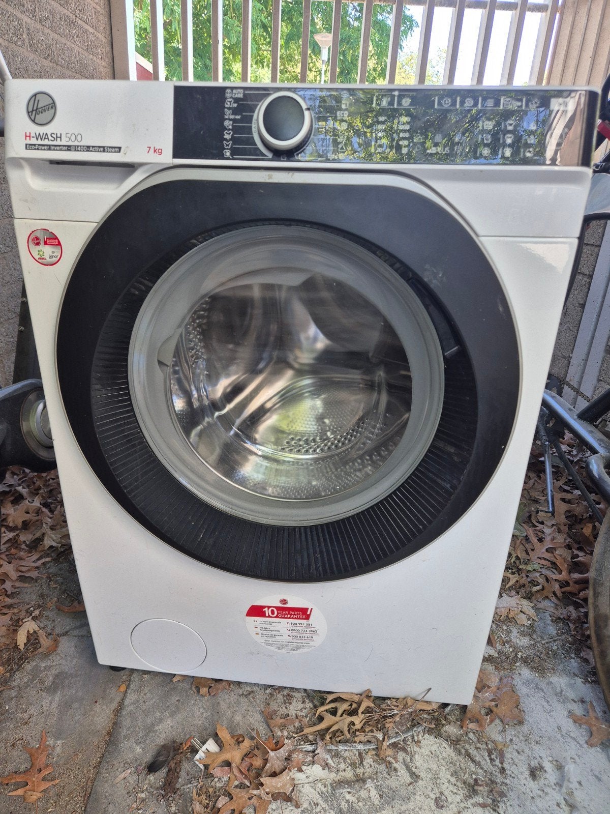 Hoover H-WASH 500 Wasmachine 7 kg 1400 toeren, Ophalen, Gebruikt, Voorlader, 85 tot 90 cm