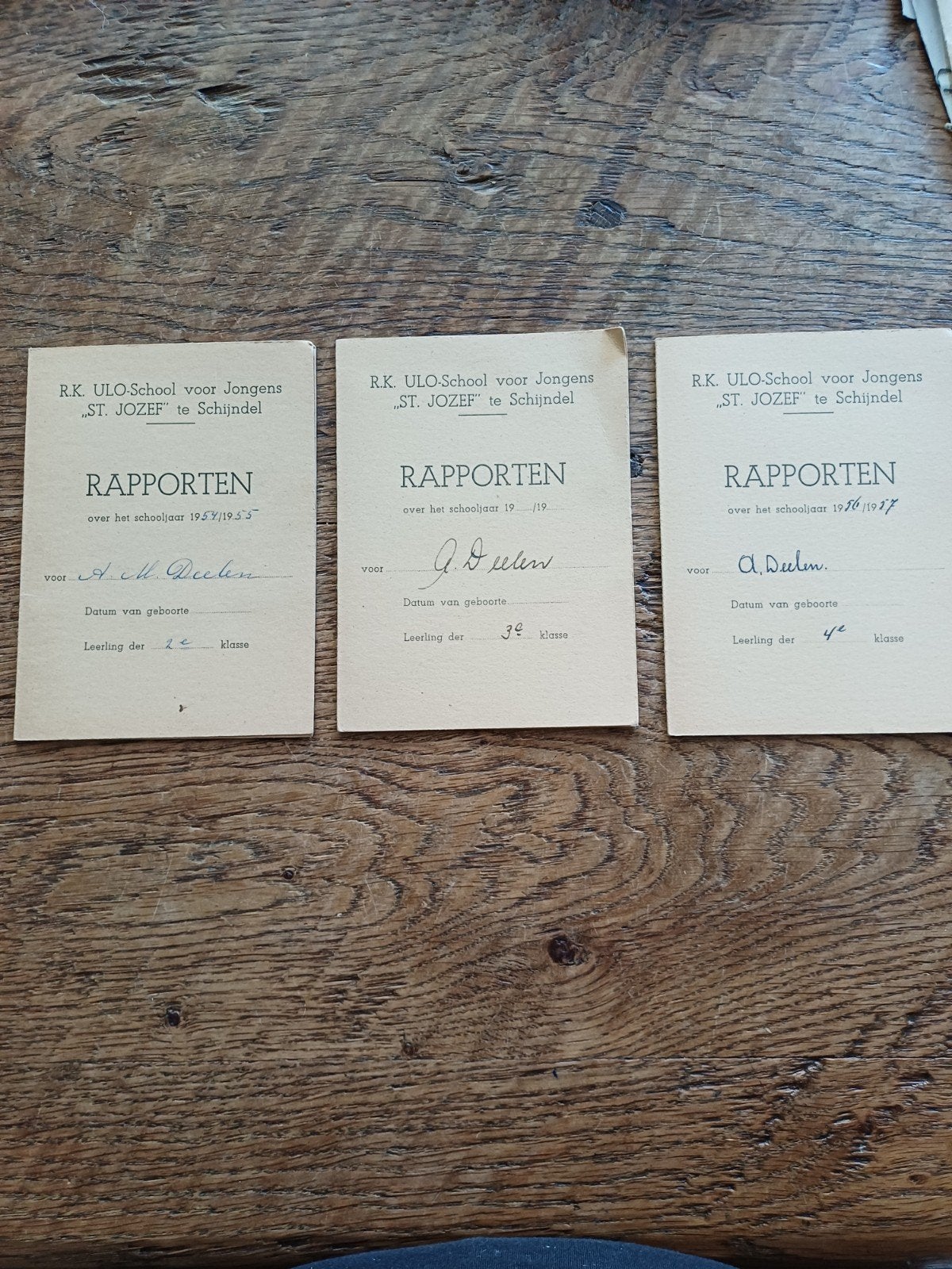 verzameling   Documenten 3 stuks  RAPPORTEN UIT SCHIJNDEL, Ophalen of Verzenden