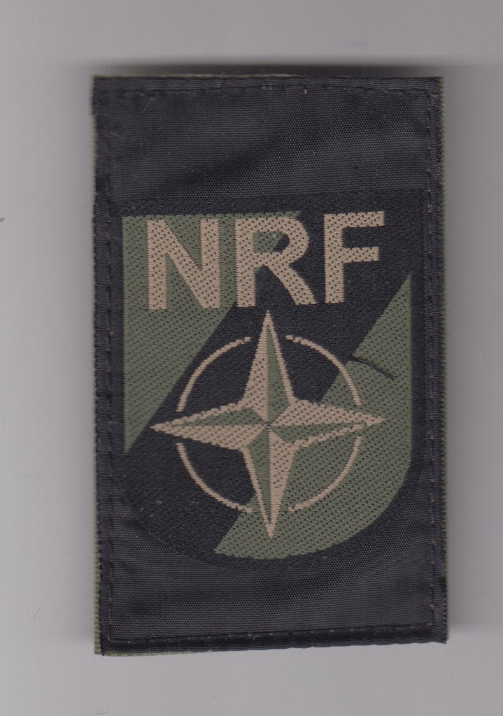 camou mouwembleem NRF, Ophalen of Verzenden, Landmacht, Nederland, Embleem of Badge